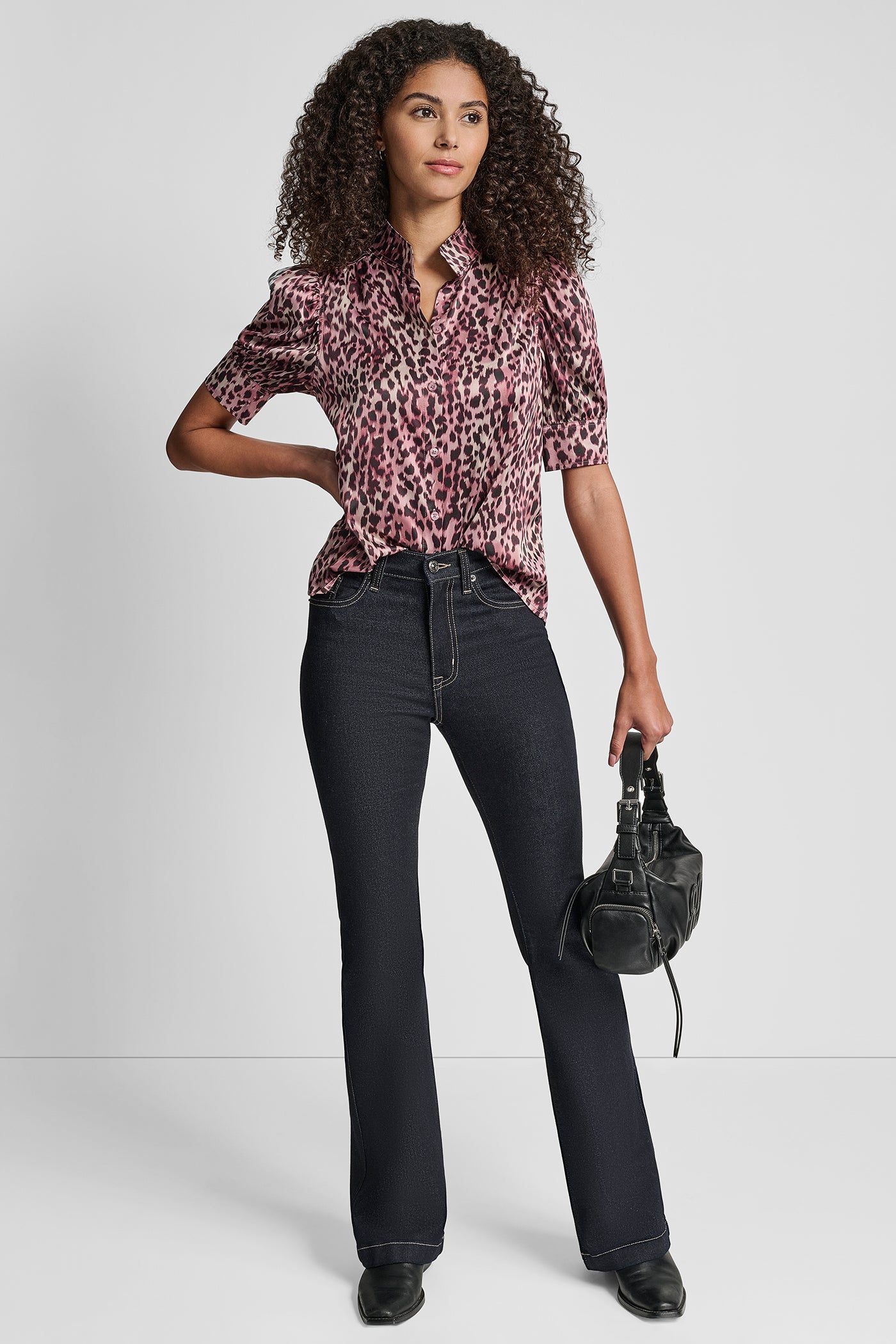 PUFF SLEEVE SHIRT WITH STAND COLLAR VIEW 5 | New Arrivals PUFF SLEEVE SHIRT WITH STAND COLLAR VIEW 5 | New Arrivals