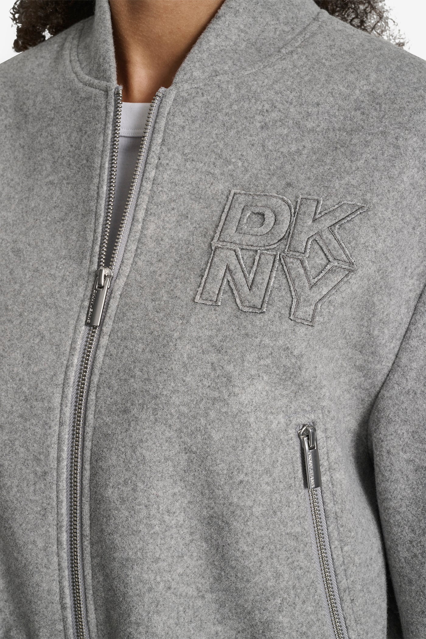 ZIP FRONT BOMBER JACKET WITH SELF APPLIQUE LOGO VIEW 4 | Clothing ZIP FRONT BOMBER JACKET WITH SELF APPLIQUE LOGO VIEW 4 | Clothing