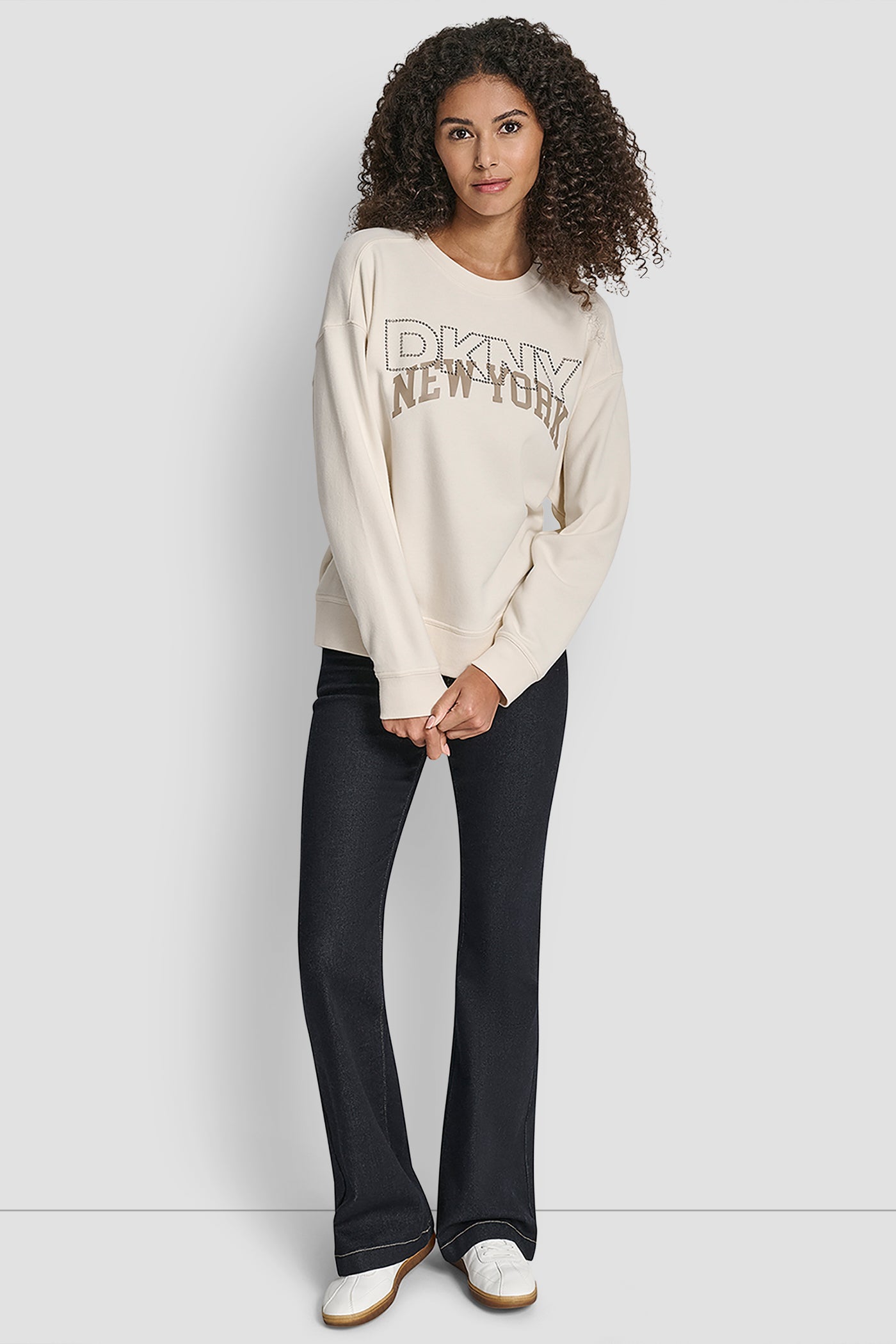 DKNY OUTLINE RHINESTONE NY PRINTED LOGO CREW NECK SWEATSHIRT VIEW 5 | New Arrivals DKNY OUTLINE RHINESTONE NY PRINTED LOGO CREW NECK SWEATSHIRT VIEW 5 | New Arrivals