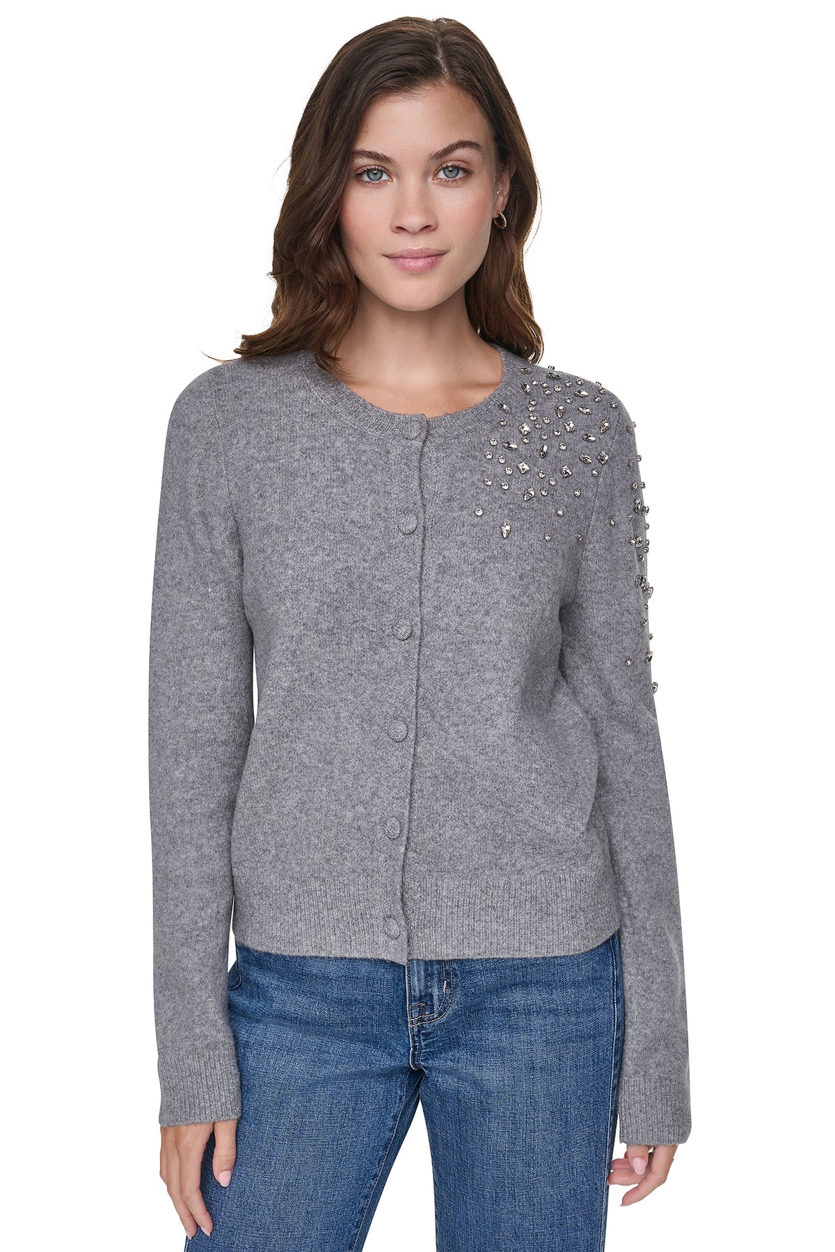 RHINESTONE FRONT CARDIGAN View 2 | All Products RHINESTONE FRONT CARDIGAN View 2 | All Products