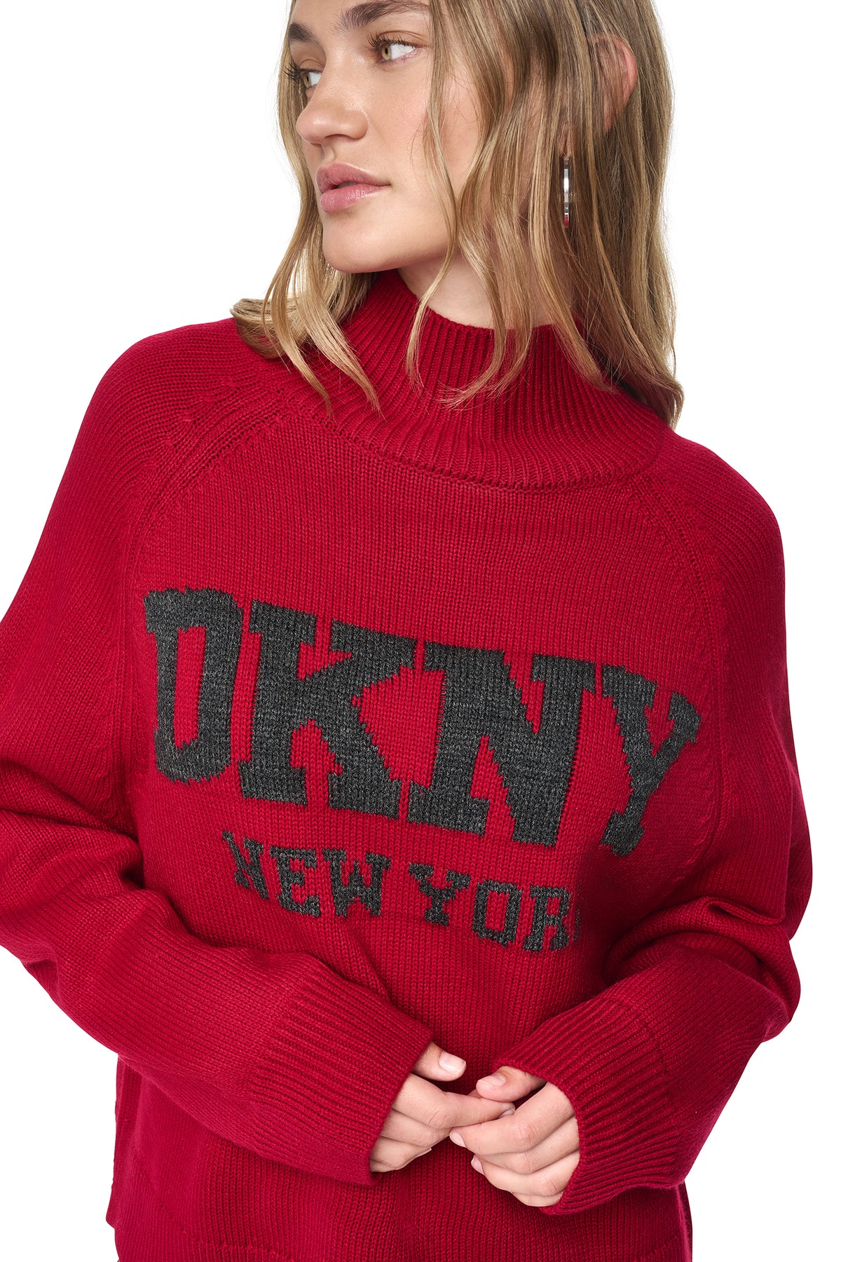 OVERSIZED MOCK NECK LOGO SWEATER View 2 | New Arrivals OVERSIZED MOCK NECK LOGO SWEATER View 2 | New Arrivals