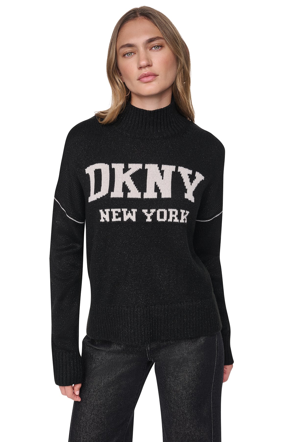 LOGO TURTLENECK HIGH LOW SWEATER View 1 | WOMEN'S SWEATERS & TOPS LOGO TURTLENECK HIGH LOW SWEATER View 1 | WOMEN'S SWEATERS & TOPS