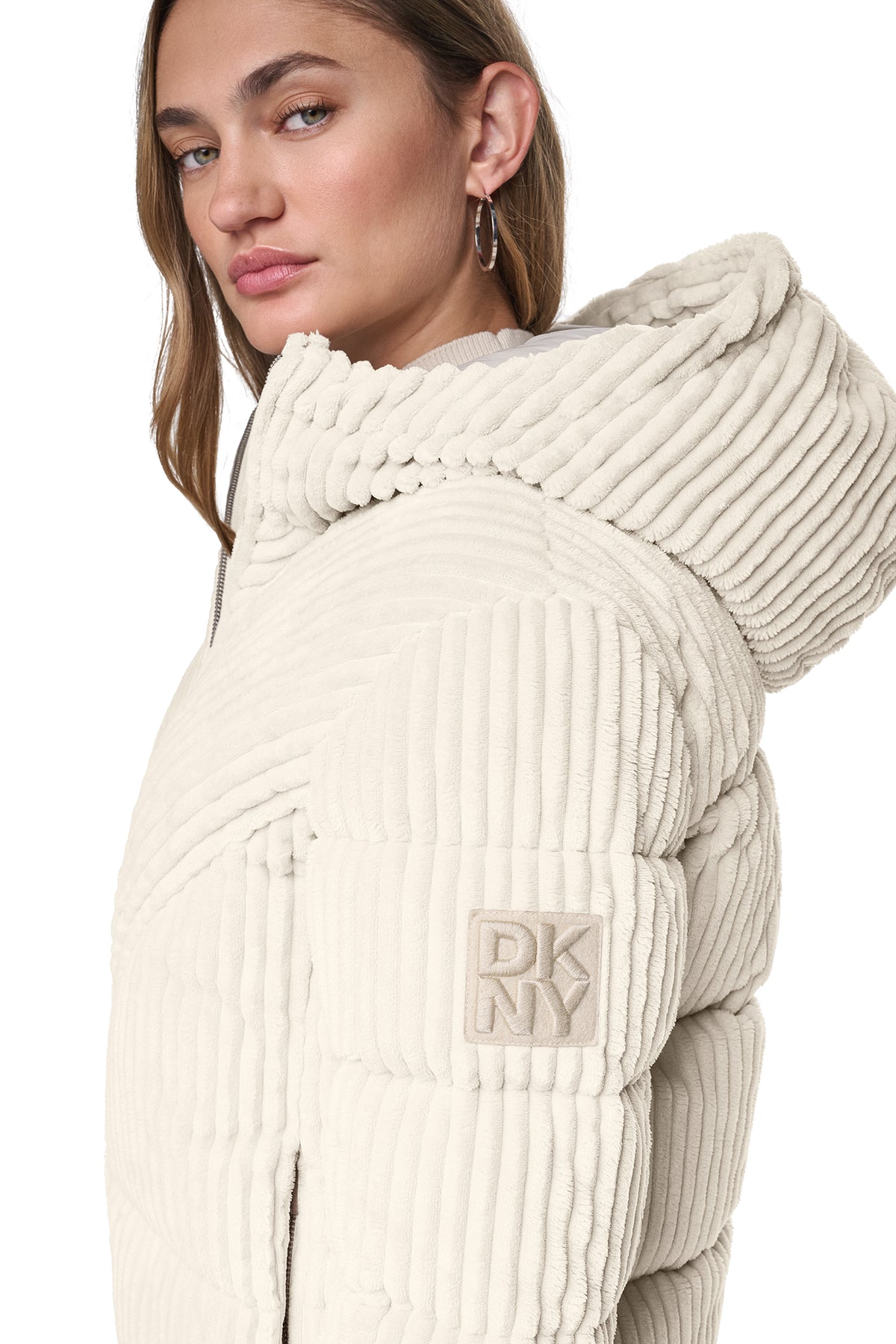 HOODED CORDUROY PUFFER JACKET View 2 | Coat's Sale HOODED CORDUROY PUFFER JACKET View 2 | Coat's Sale