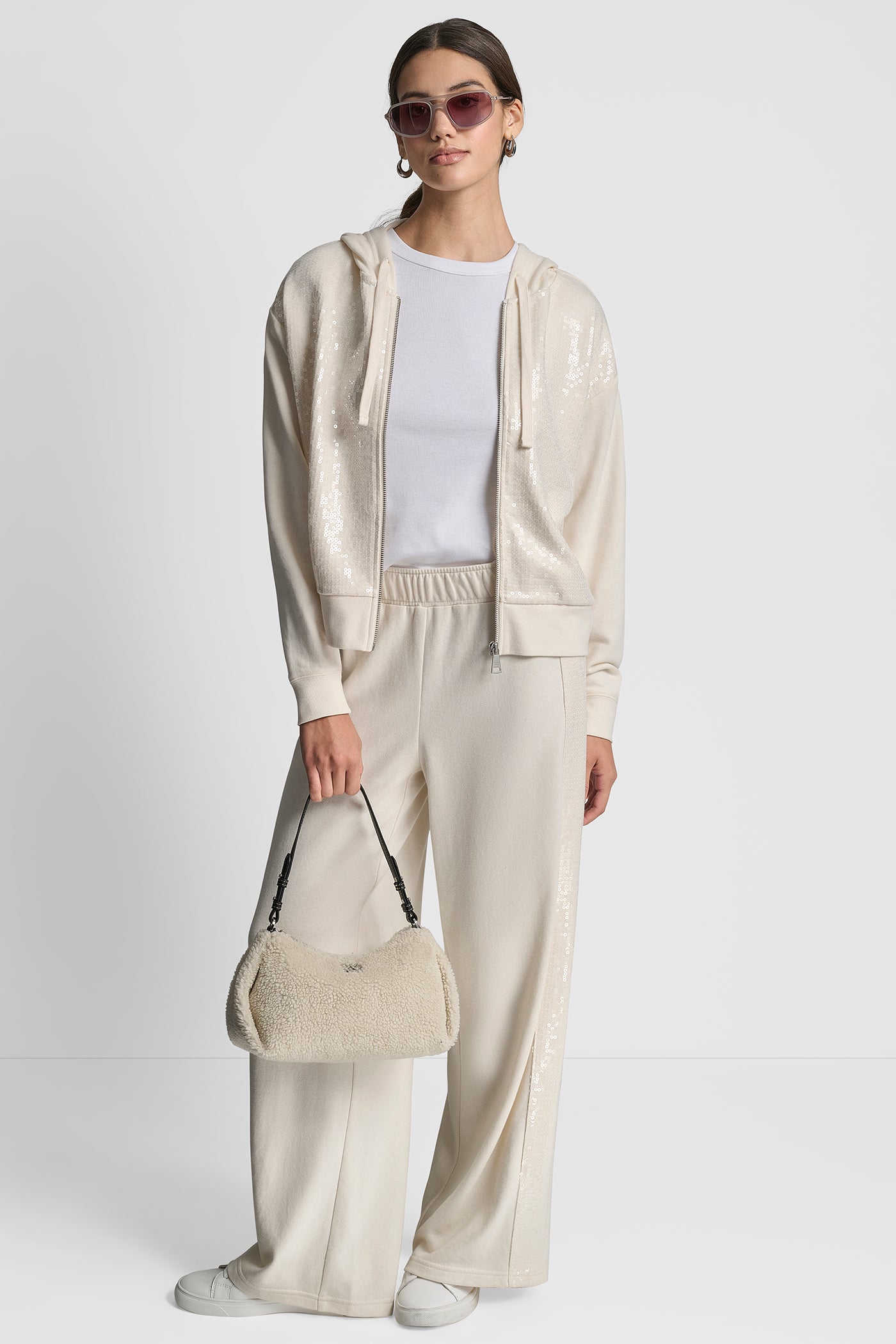 SEQUIN ZIP FRONT HOODIE VIEW 7 | New Arrivals SEQUIN ZIP FRONT HOODIE VIEW 7 | New Arrivals
