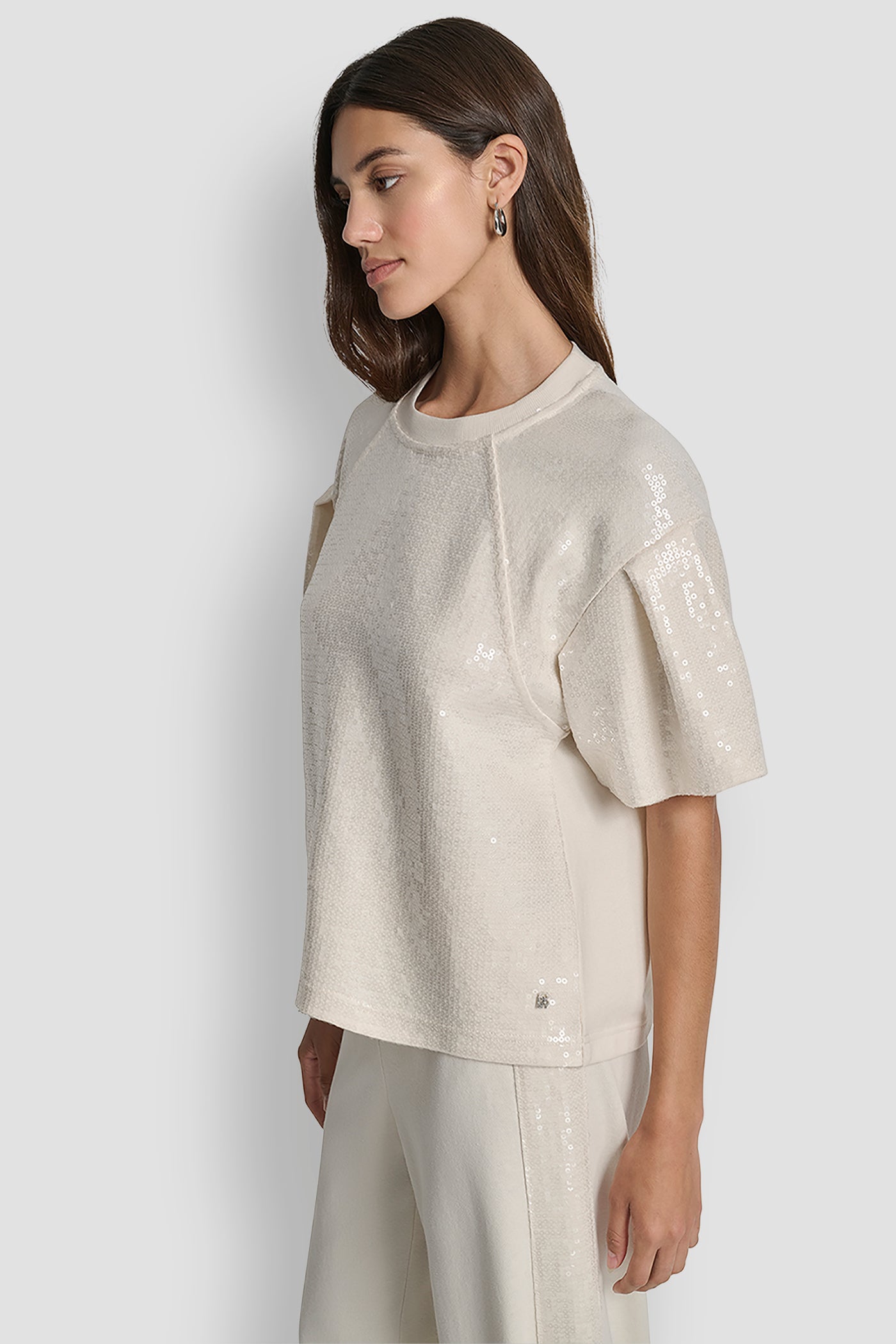 SEQUIN PUFF SLEEVE SWEATER VIEW 3 | WOMEN'S SWEATERS & TOPS SEQUIN PUFF SLEEVE SWEATER VIEW 3 | WOMEN'S SWEATERS & TOPS