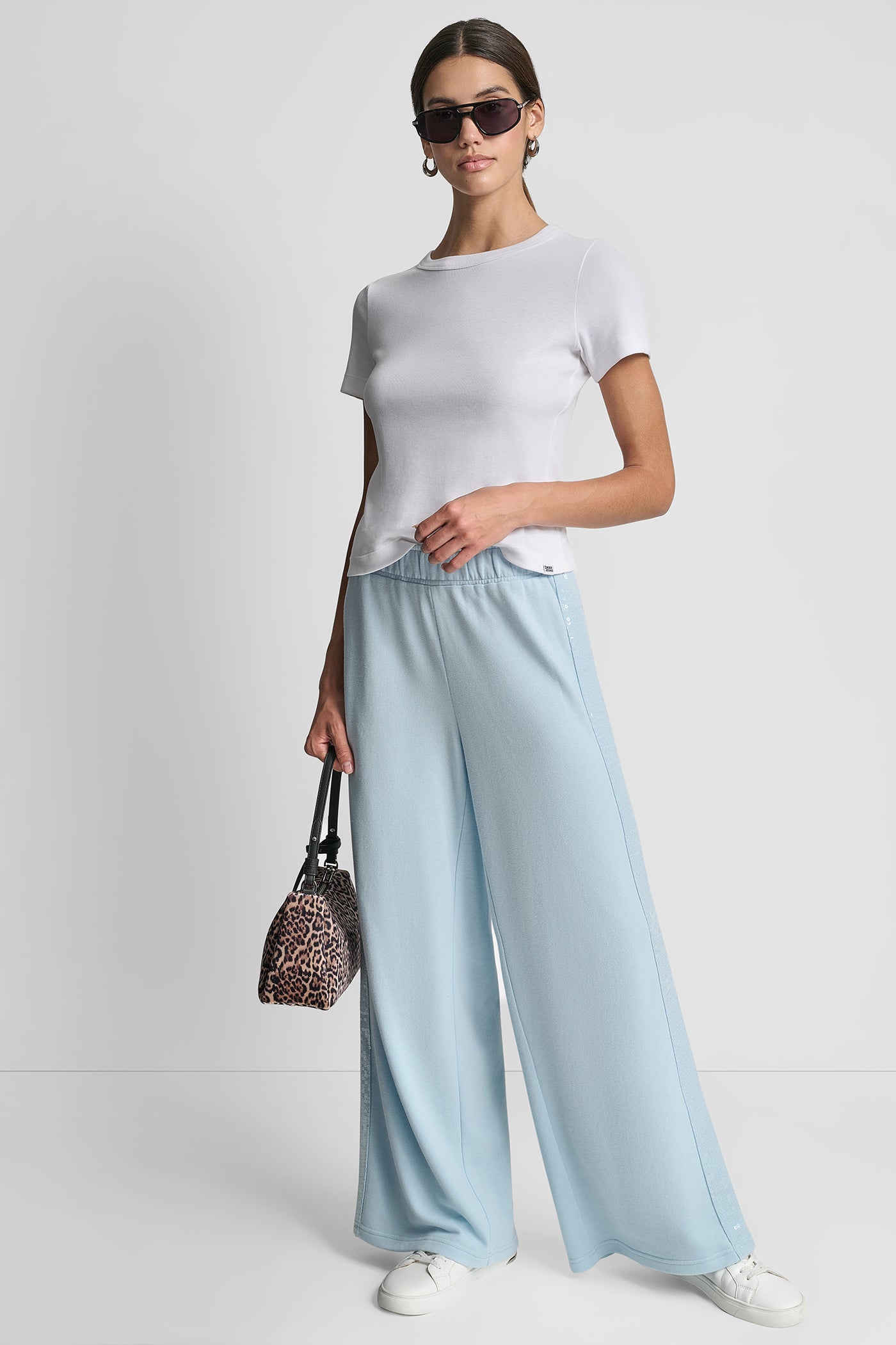 SEQUIN SIDE SEAM STRIPE WIDE LEG PANT VIEW 5 | DKNY Promo SEQUIN SIDE SEAM STRIPE WIDE LEG PANT VIEW 5 | DKNY Promo
