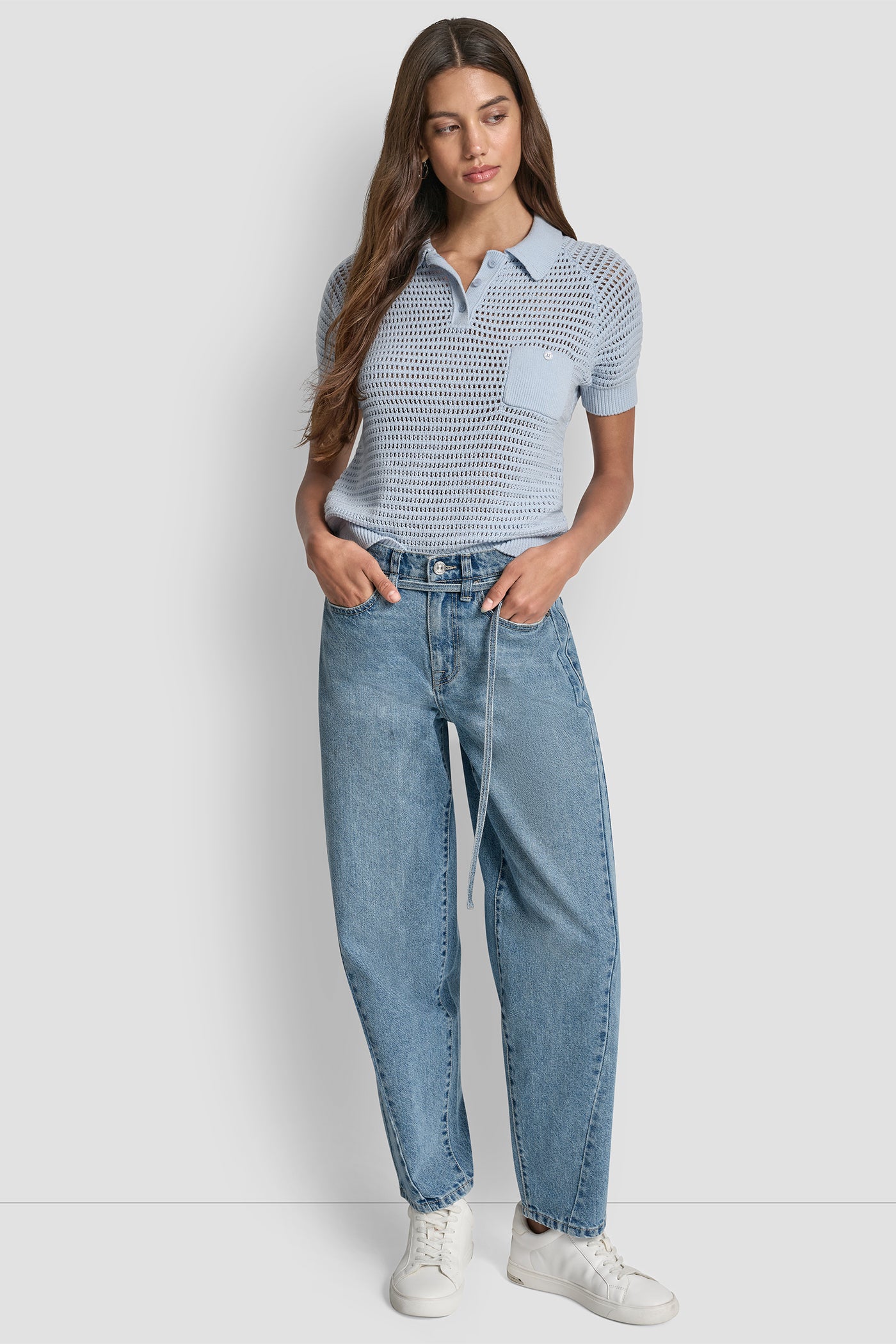 Mid Rise Barrel Jeans | Denim | DKNY