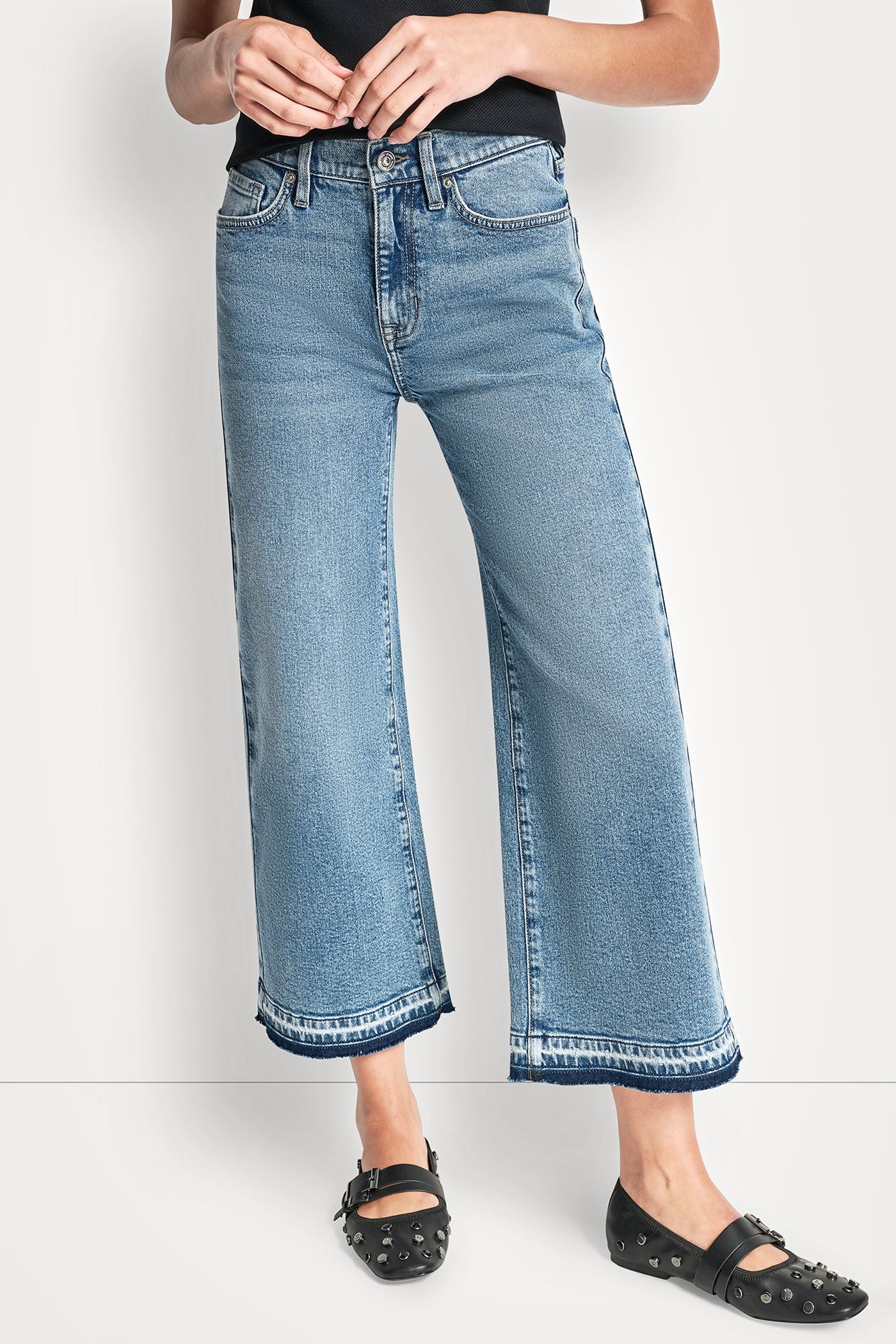 MID-RISE CROPPED WIDE LEG View 1 | Pants & Denim MID-RISE CROPPED WIDE LEG View 1 | Pants & Denim