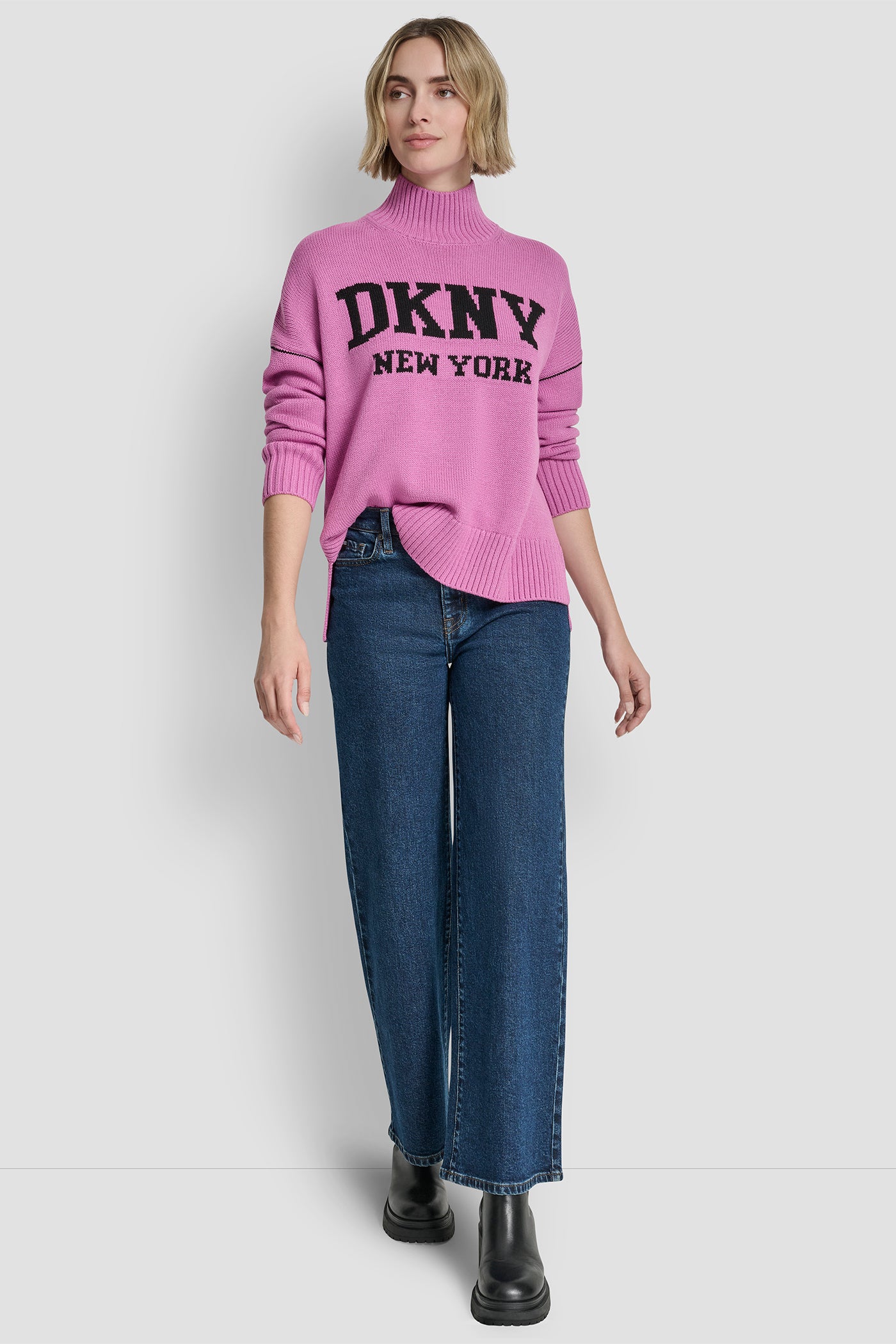 LOGO TURTLENECK HIGH LOW SWEATER VIEW 4 | WOMEN'S SWEATERS & TOPS LOGO TURTLENECK HIGH LOW SWEATER VIEW 4 | WOMEN'S SWEATERS & TOPS