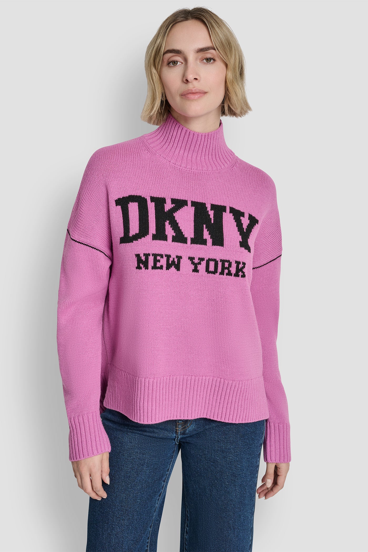 LOGO TURTLENECK HIGH LOW SWEATER VIEW 1 | WOMEN'S SWEATERS & TOPS LOGO TURTLENECK HIGH LOW SWEATER VIEW 1 | WOMEN'S SWEATERS & TOPS