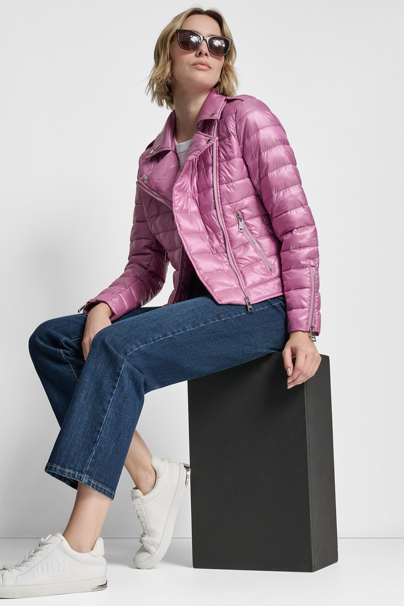 MOTO STYLE LIGHT WEIGHT PUFFER JACKET VIEW 8 | Women's Clearance MOTO STYLE LIGHT WEIGHT PUFFER JACKET VIEW 8 | Women's Clearance