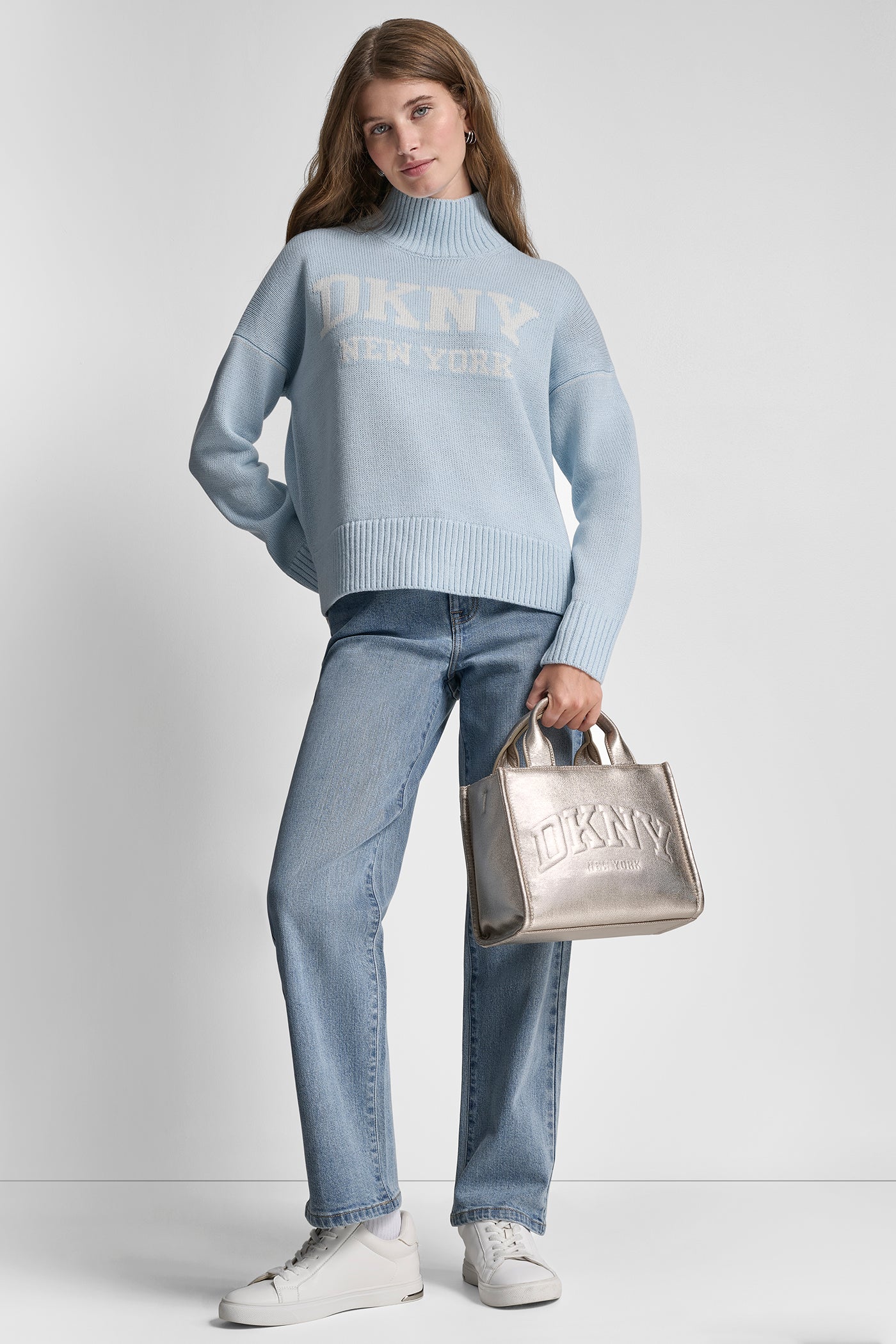 LOGO TURTLENECK HIGH LOW SWEATER VIEW 6 | DKNY Promo LOGO TURTLENECK HIGH LOW SWEATER VIEW 6 | DKNY Promo