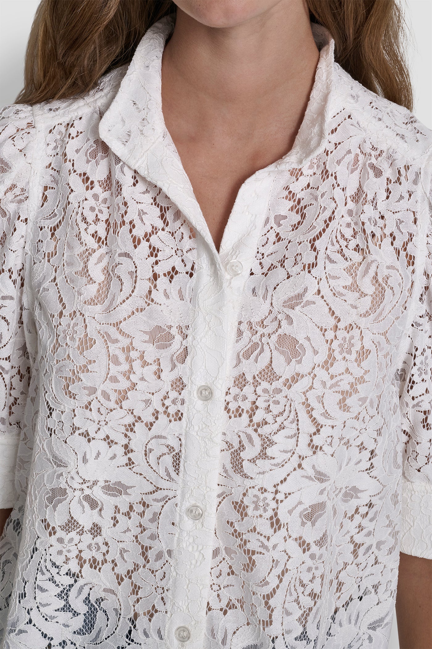 LACE PUFF SLEEVE SHIRT VIEW 3 | Women's Clearance LACE PUFF SLEEVE SHIRT VIEW 3 | Women's Clearance