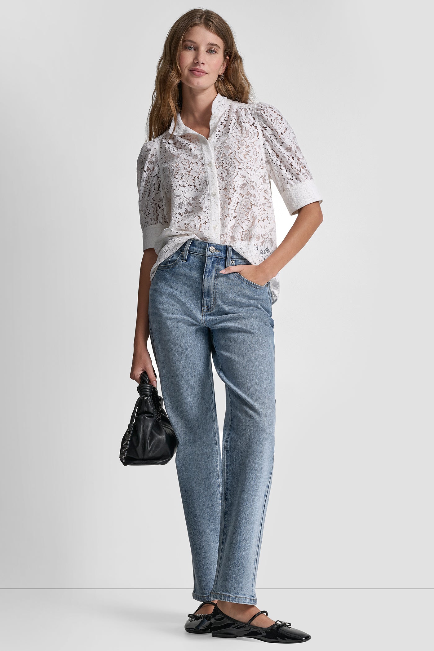 LACE PUFF SLEEVE SHIRT VIEW 4 | Women's Clearance LACE PUFF SLEEVE SHIRT VIEW 4 | Women's Clearance