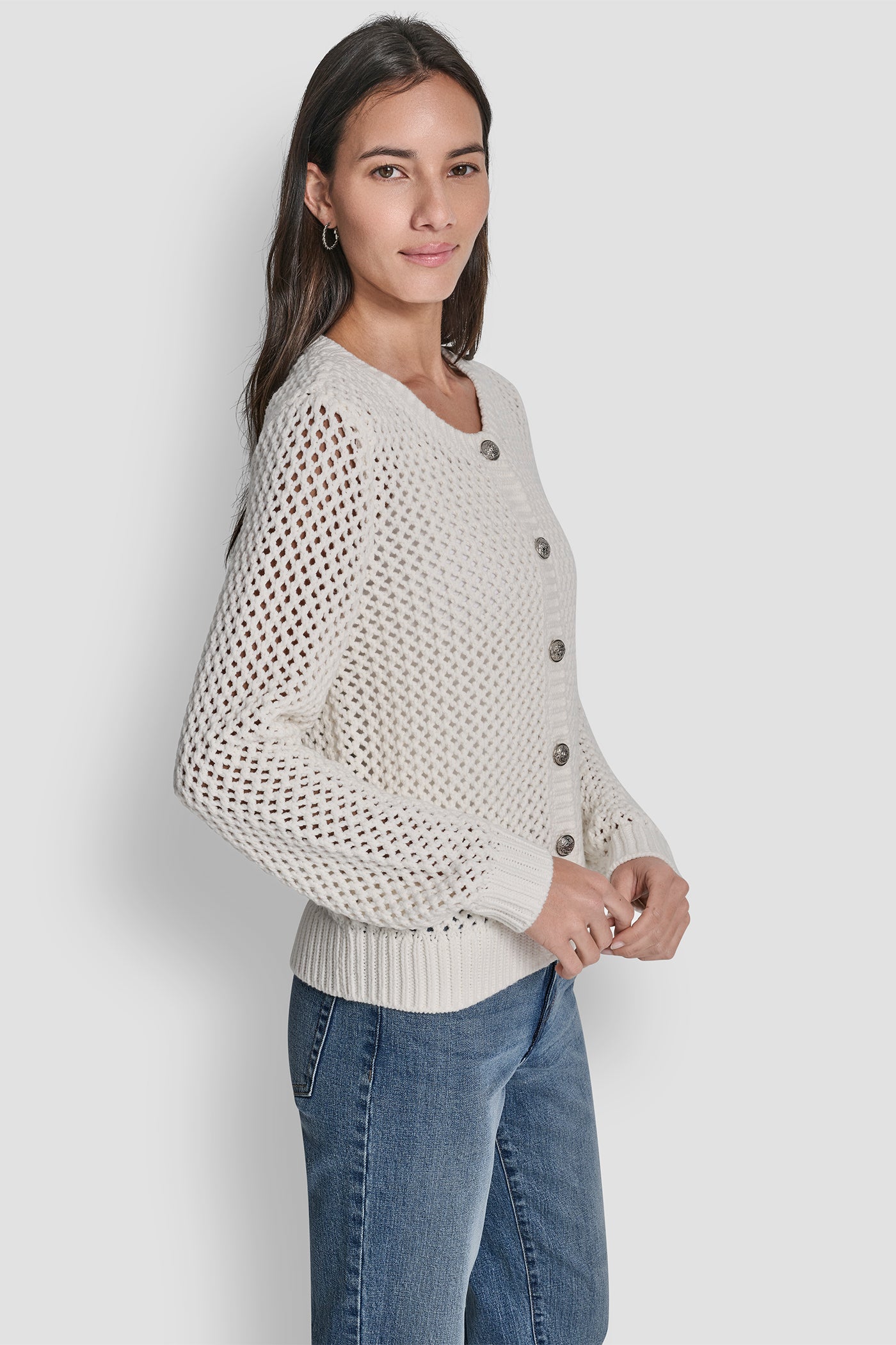TEXTURED BUTTON FRONT SWEATER JACKET VIEW 4 | WOMEN'S SWEATERS & TOPS TEXTURED BUTTON FRONT SWEATER JACKET VIEW 4 | WOMEN'S SWEATERS & TOPS