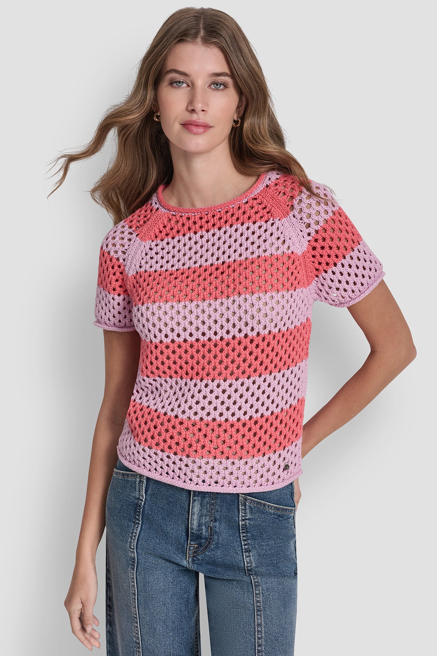 OPEN STITCH STRIPE SWEATER View 1 | Women's Clearance OPEN STITCH STRIPE SWEATER View 1 | Women's Clearance