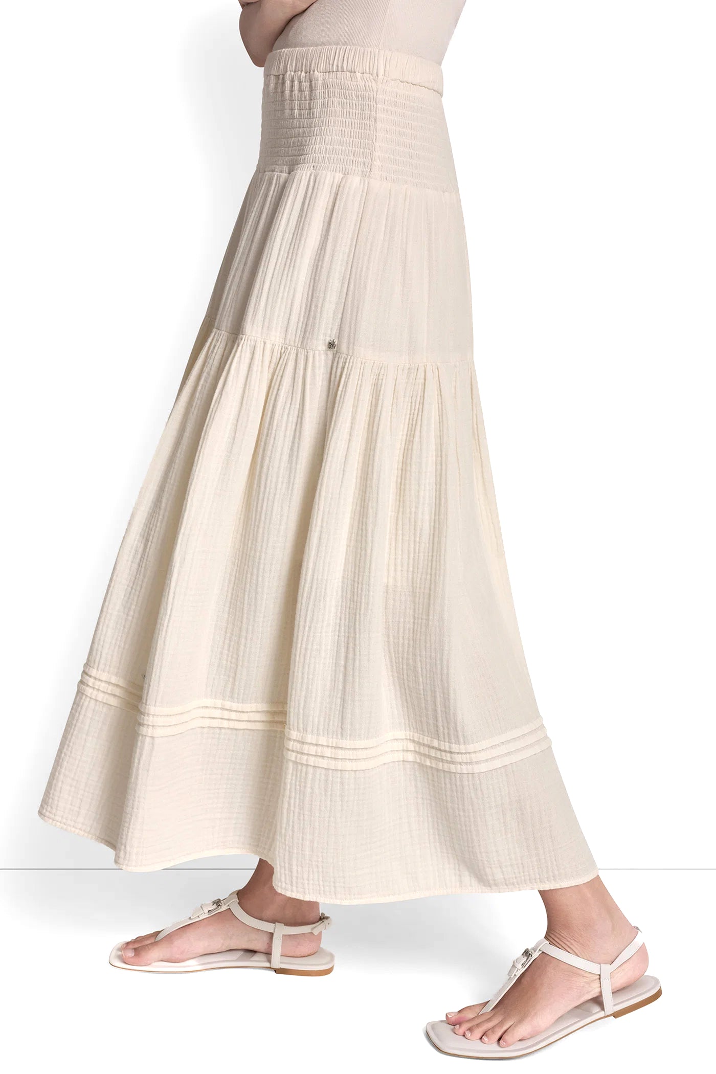 SMOCKED WAIST MAXI TIERED SKIRT VIEW 4 | Women's Clearance SMOCKED WAIST MAXI TIERED SKIRT VIEW 4 | Women's Clearance