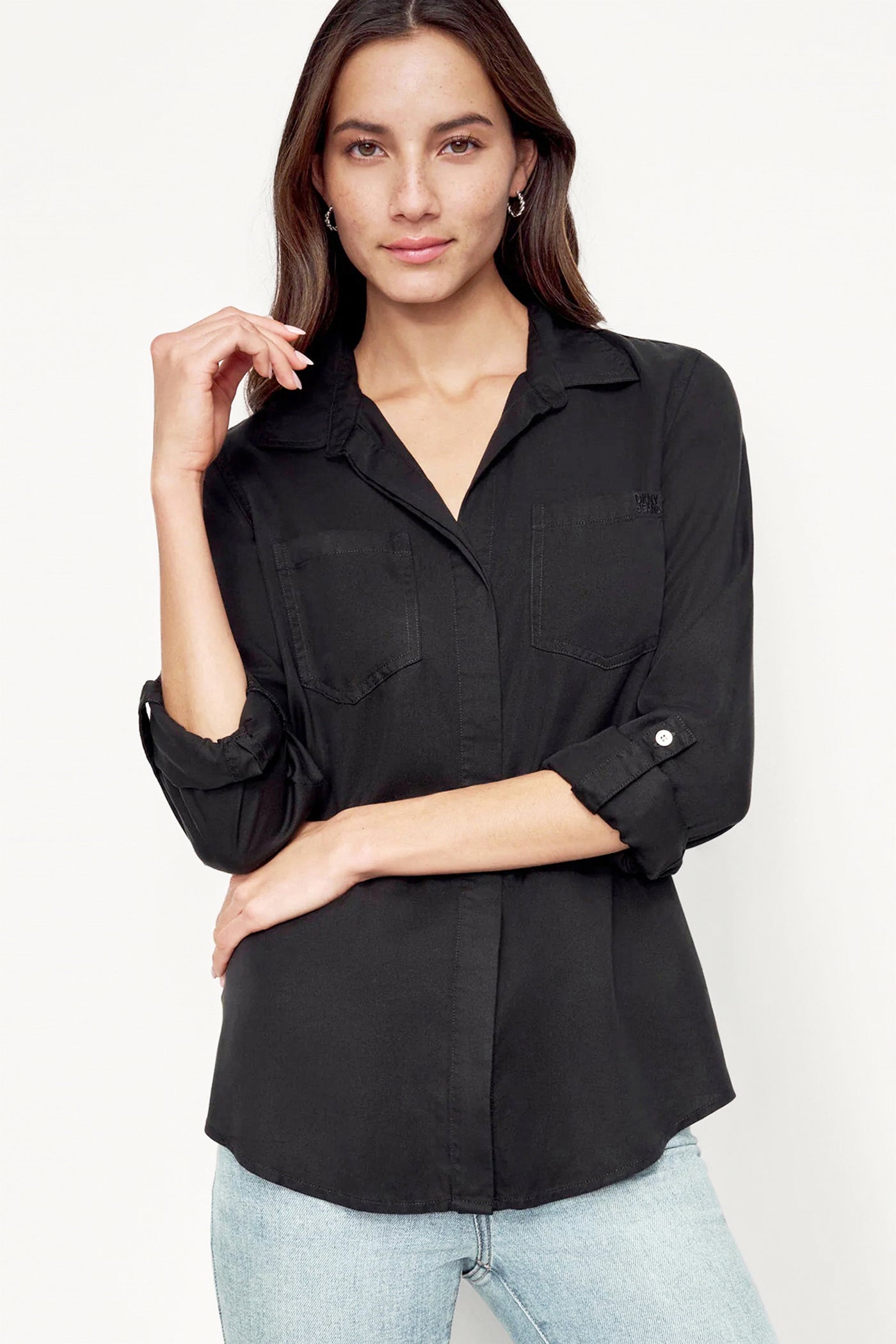SPLIT BACK BUTTON FRONT WITH ROLL TAB View 1 | SALE SPLIT BACK BUTTON FRONT WITH ROLL TAB View 1 | SALE