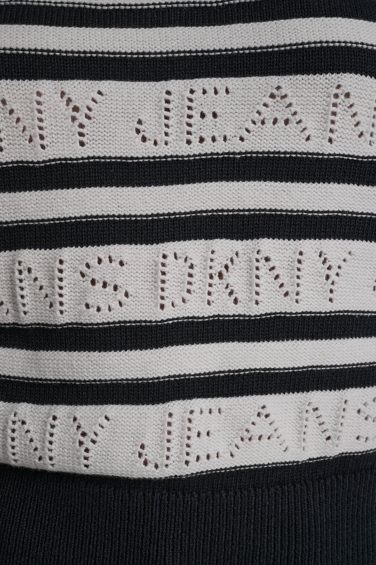 LOGO POINTELLE STRIPED SWEATER VIEW 2