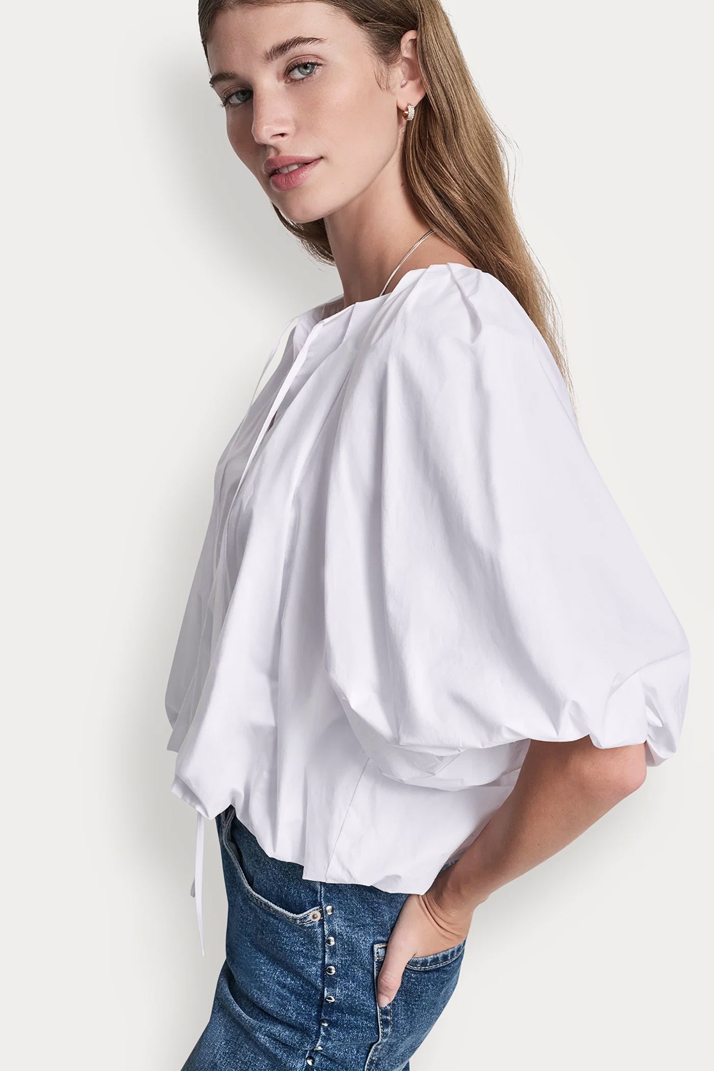 SHORT-SLEEVE BUBBLE TOP VIEW 4 | Women's Clearance SHORT-SLEEVE BUBBLE TOP VIEW 4 | Women's Clearance