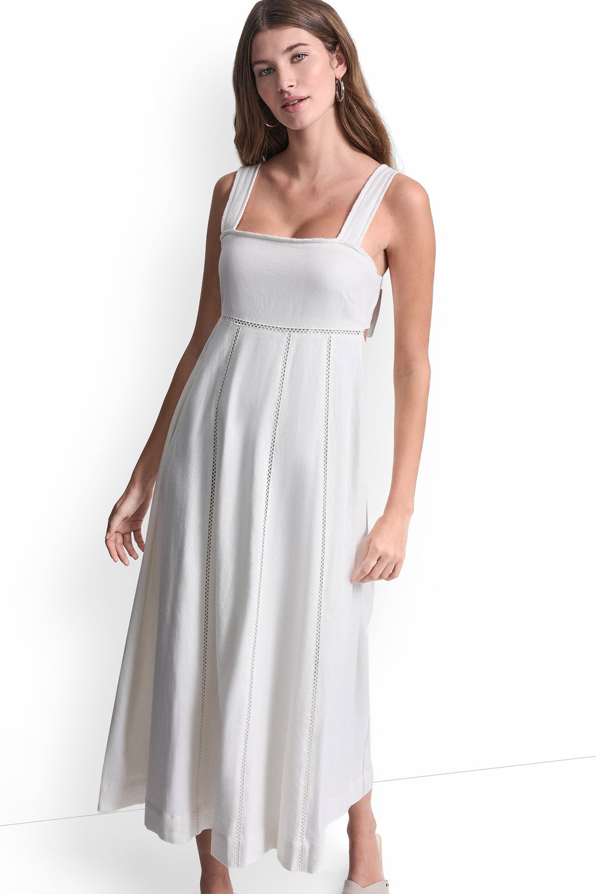 SEAMED TANK DRESS WITH TIE BACK View 1 | Dresses Under $100 SEAMED TANK DRESS WITH TIE BACK View 1 | Dresses Under $100