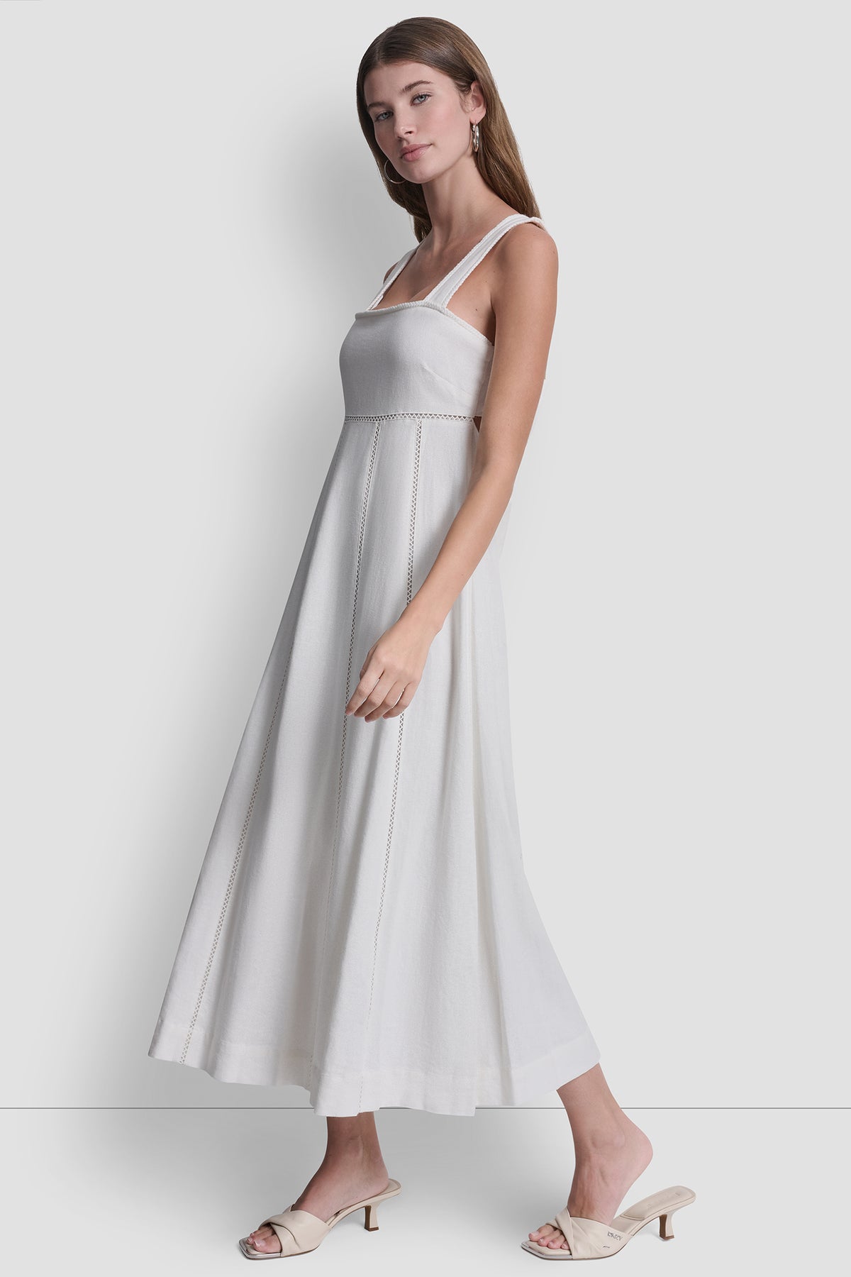 Seamed Tank Dress With Tie Back | A-Line Dress