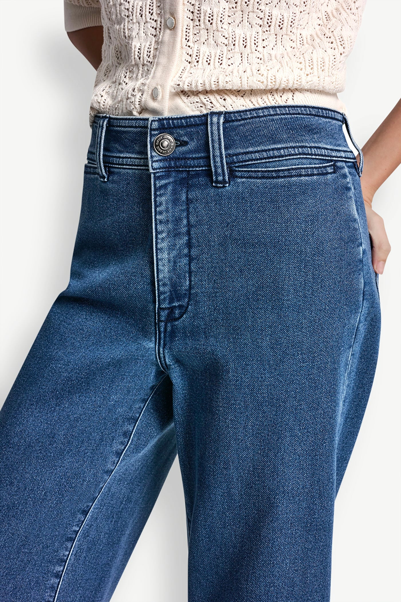 INDIGO TERRY CROPPED WIDE LEG VIEW 6 | Women's Clearance INDIGO TERRY CROPPED WIDE LEG VIEW 6 | Women's Clearance
