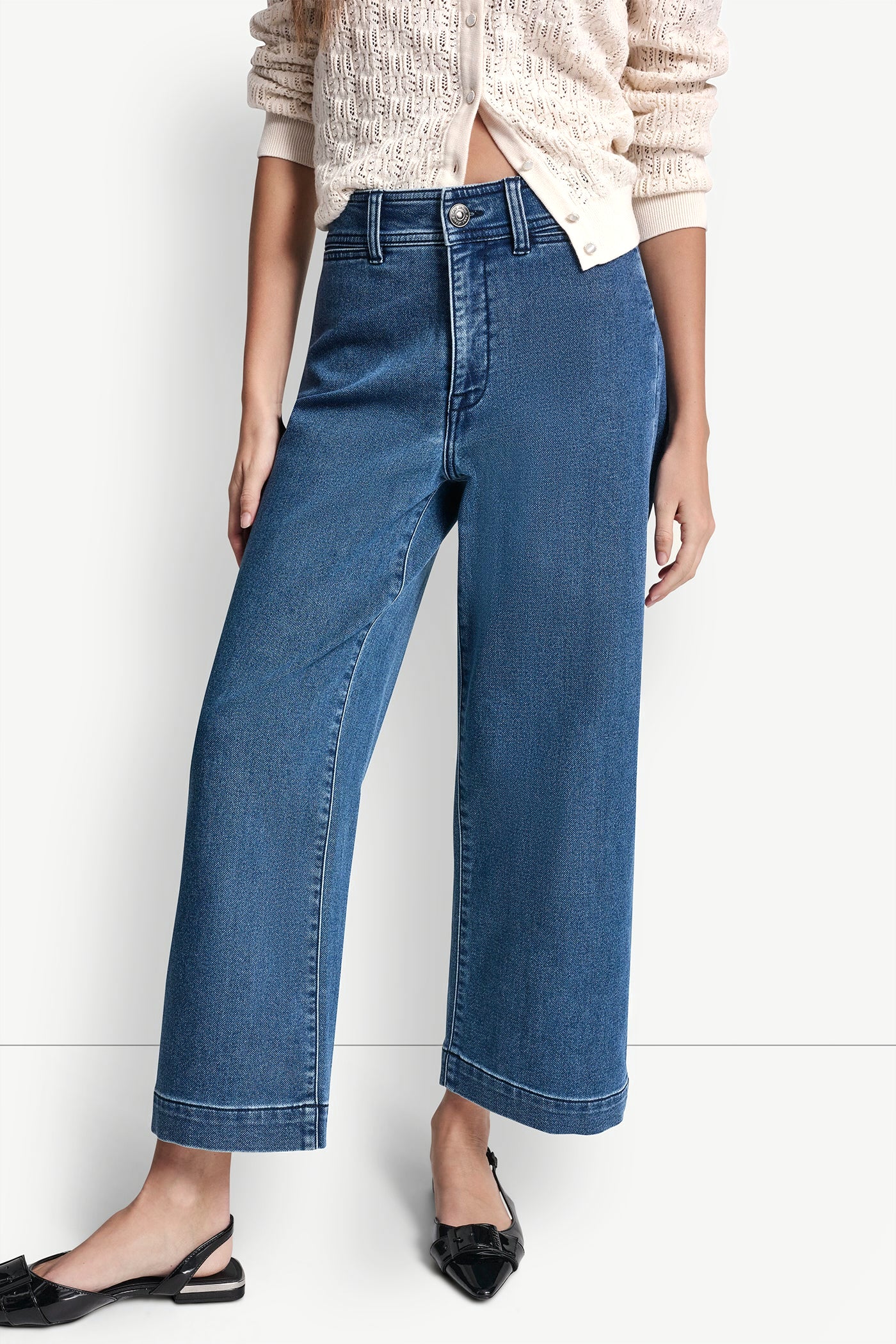 INDIGO TERRY CROPPED WIDE LEG View 2 | Pants & Denim INDIGO TERRY CROPPED WIDE LEG View 2 | Pants & Denim