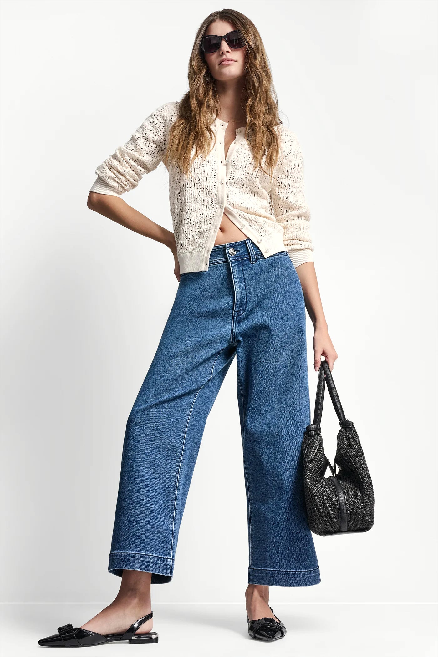INDIGO TERRY CROPPED WIDE LEG View 1 | Pants & Denim INDIGO TERRY CROPPED WIDE LEG View 1 | Pants & Denim