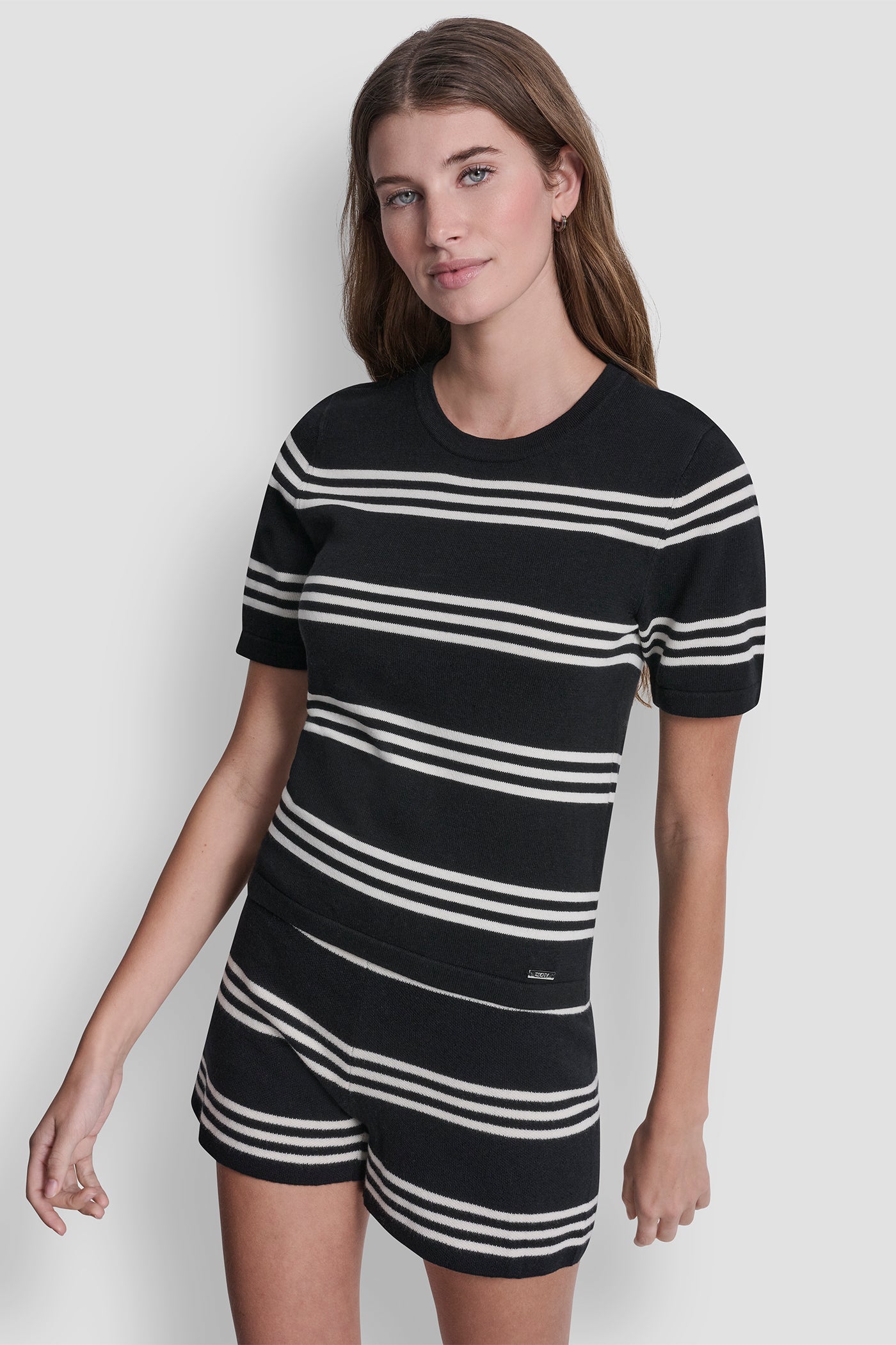 ELBOW SLEEVE STRIPED SWEATER View 2 | Under $50 ELBOW SLEEVE STRIPED SWEATER View 2 | Under $50