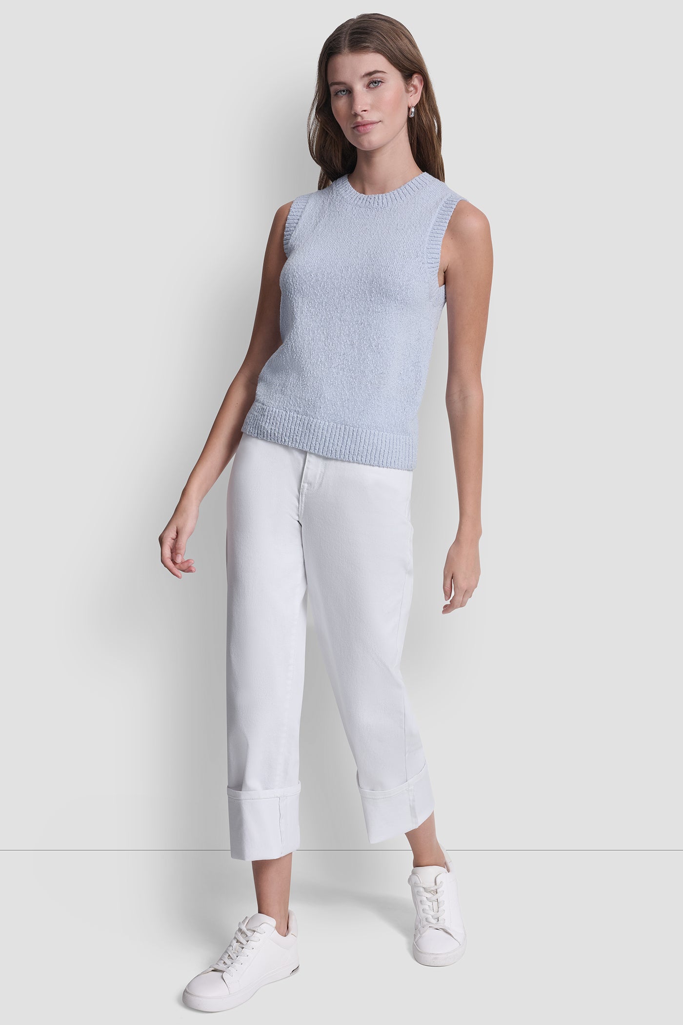 CREW NECK SLEEVELESS SWEATER VIEW 3 | Women's Clearance CREW NECK SLEEVELESS SWEATER VIEW 3 | Women's Clearance