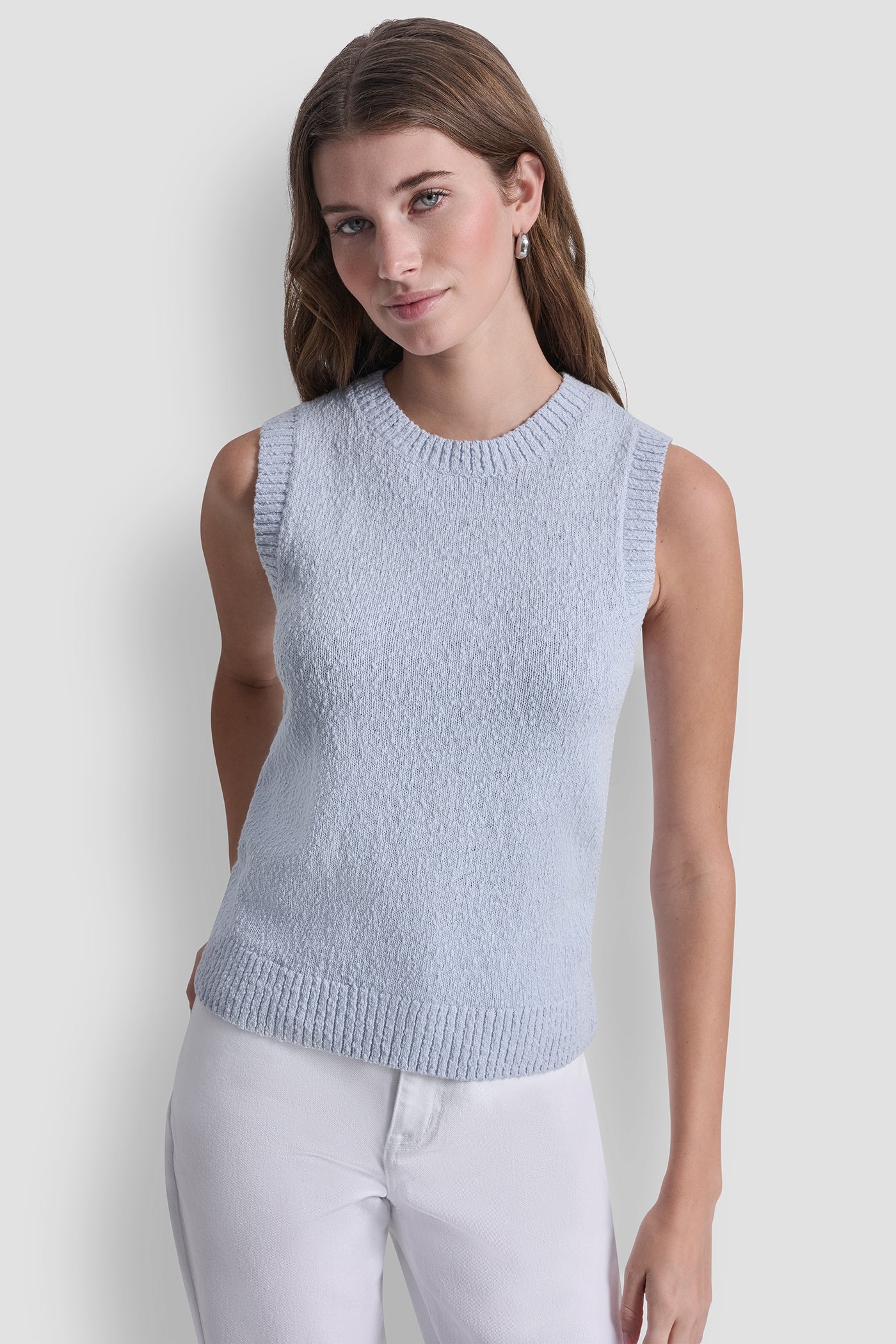 CREW NECK SLEEVELESS SWEATER View 2 | Women's Clearance CREW NECK SLEEVELESS SWEATER View 2 | Women's Clearance