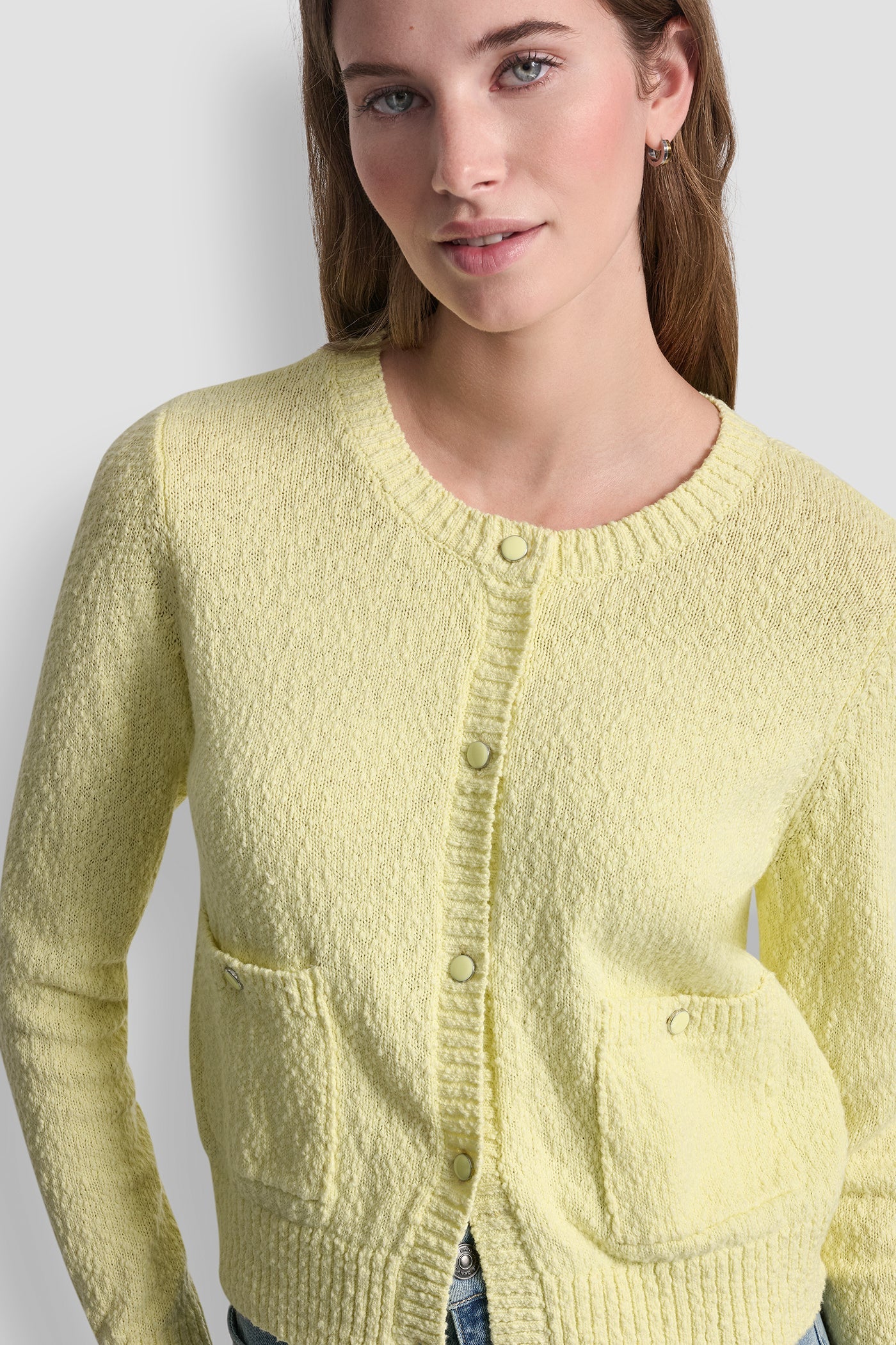 CREW NECK CARDIGAN WITH PATCH POCKETS VIEW 6 | Women's Clearance CREW NECK CARDIGAN WITH PATCH POCKETS VIEW 6 | Women's Clearance