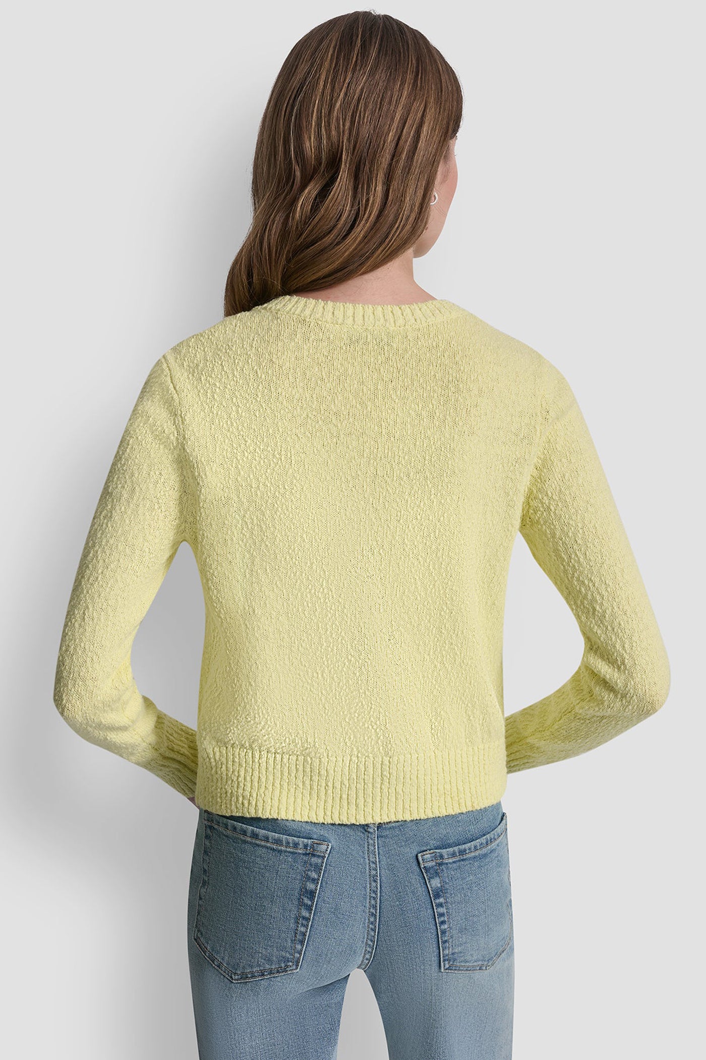 CREW NECK CARDIGAN WITH PATCH POCKETS VIEW 3 | Women's Clearance CREW NECK CARDIGAN WITH PATCH POCKETS VIEW 3 | Women's Clearance