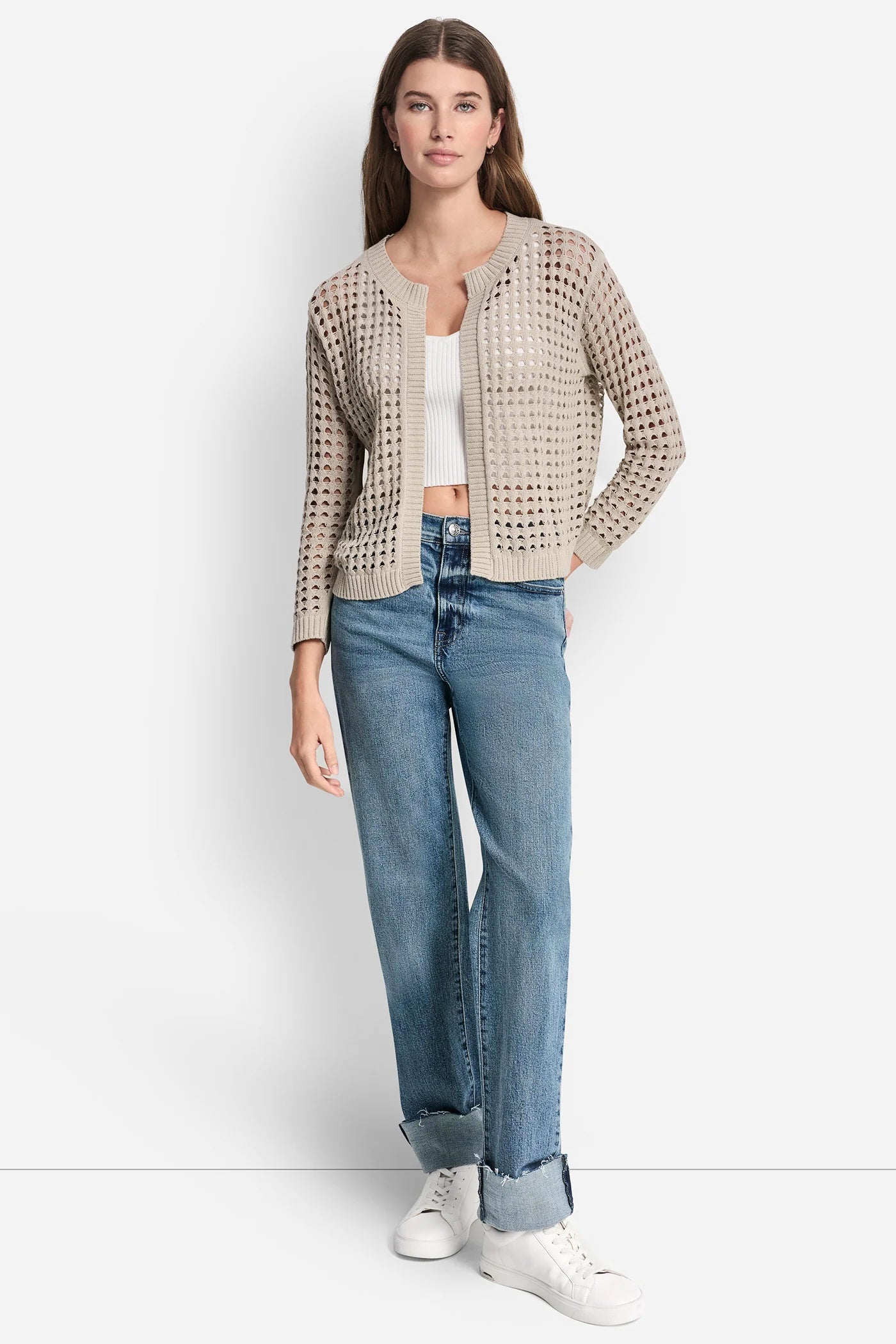 OPEN-STITCH CARDIGAN VIEW 6 | Gifts Under $100 OPEN-STITCH CARDIGAN VIEW 6 | Gifts Under $100