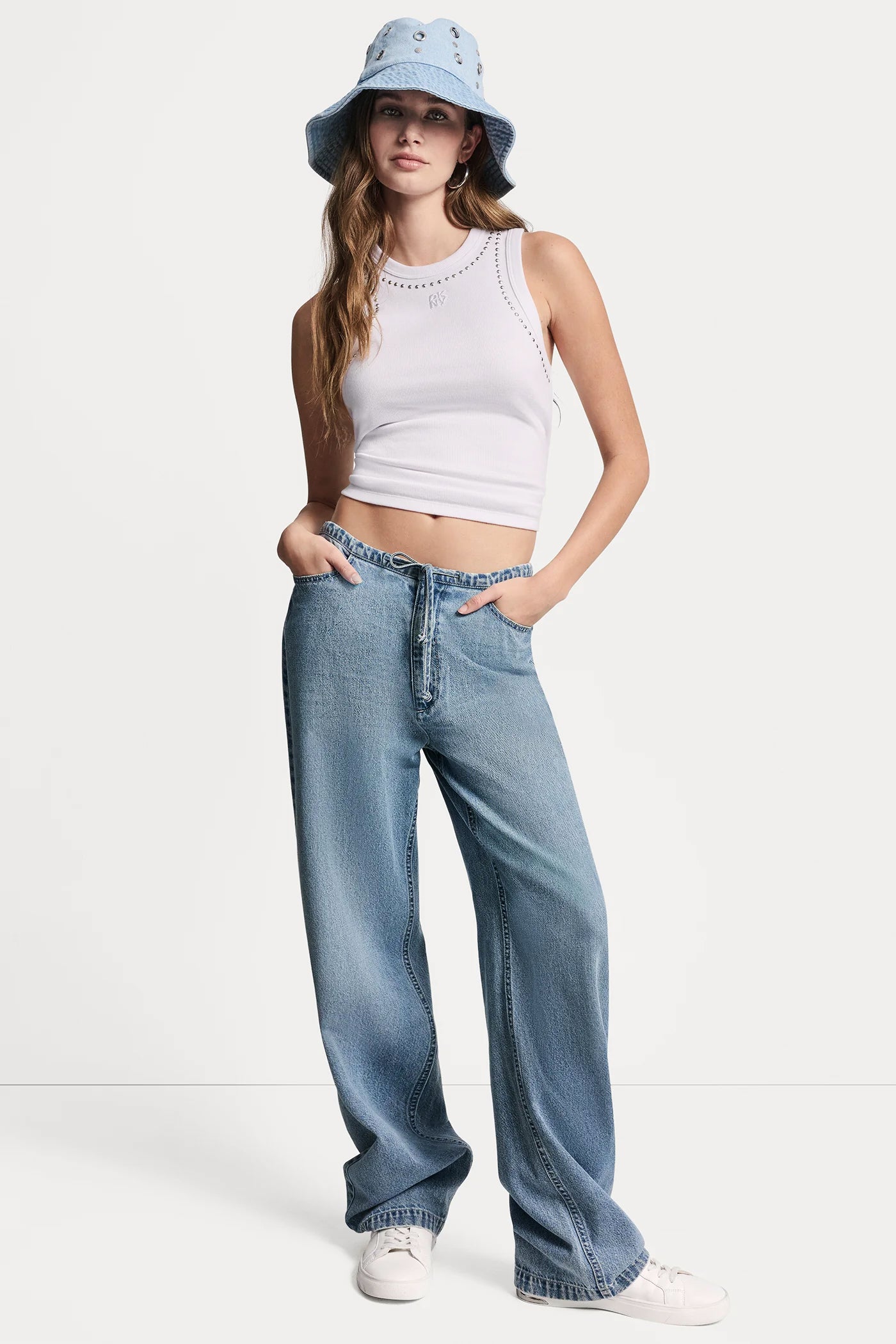 MID-RISE RELAXED STRAIGHT LEG WITH DRAWCORD View 1 | Pants & Denim MID-RISE RELAXED STRAIGHT LEG WITH DRAWCORD View 1 | Pants & Denim