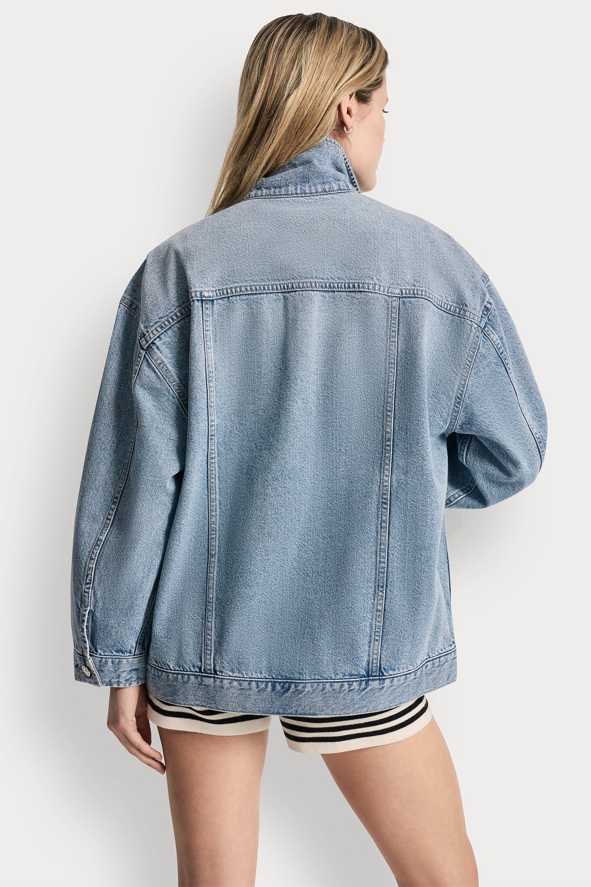 DKNY Women's Oversized Trucker Jacket in Columbia