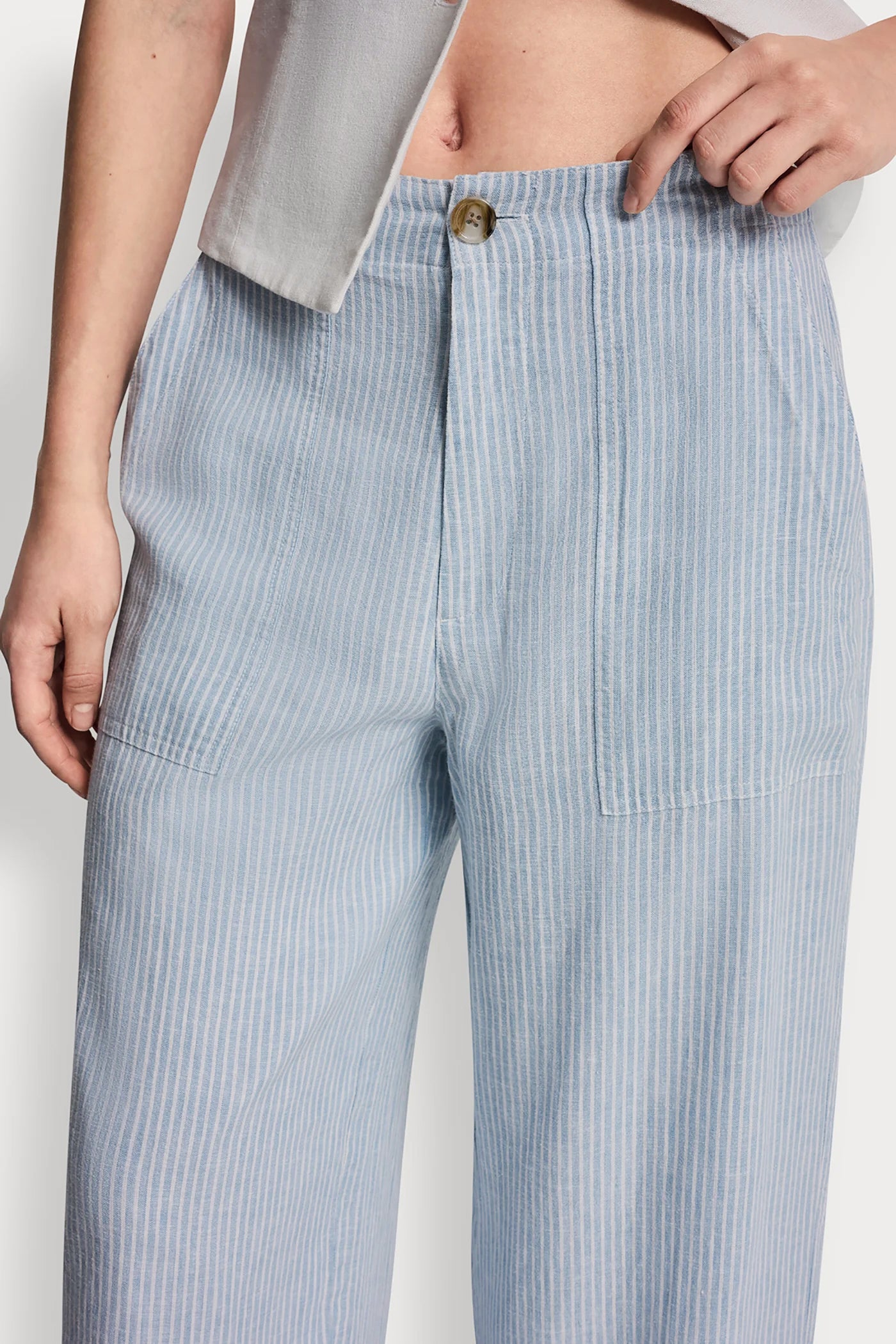 CROPPED WIDE LEG LINEN-BLEND PANTS VIEW 6 | Women's Clearance CROPPED WIDE LEG LINEN-BLEND PANTS VIEW 6 | Women's Clearance