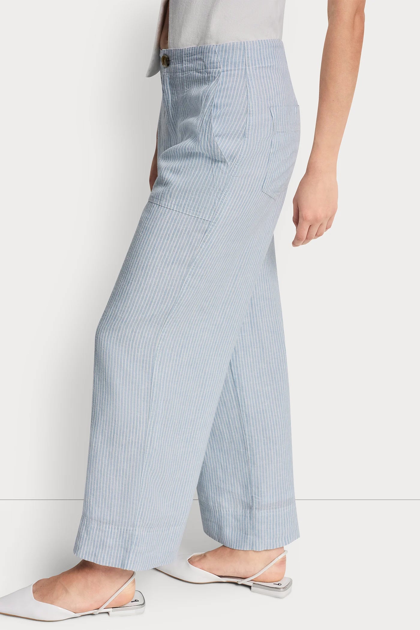 CROPPED WIDE LEG LINEN-BLEND PANTS VIEW 4 | Women's Clearance CROPPED WIDE LEG LINEN-BLEND PANTS VIEW 4 | Women's Clearance