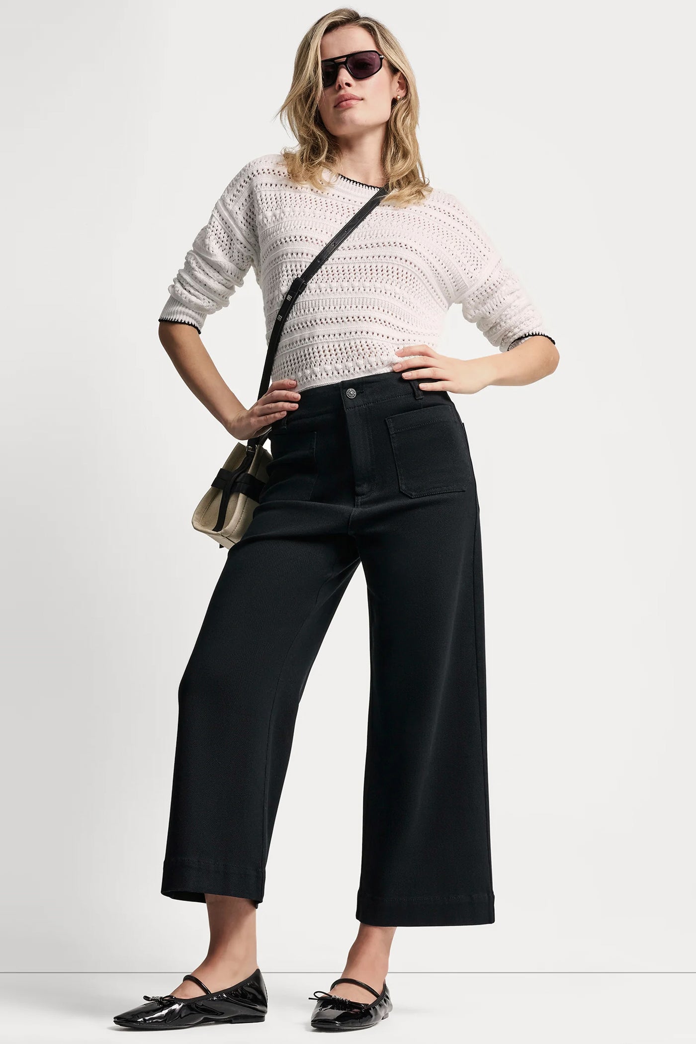 HIGH-RISE CROPPED WIDE LEG PANTS View 1 | Pants & Denim HIGH-RISE CROPPED WIDE LEG PANTS View 1 | Pants & Denim