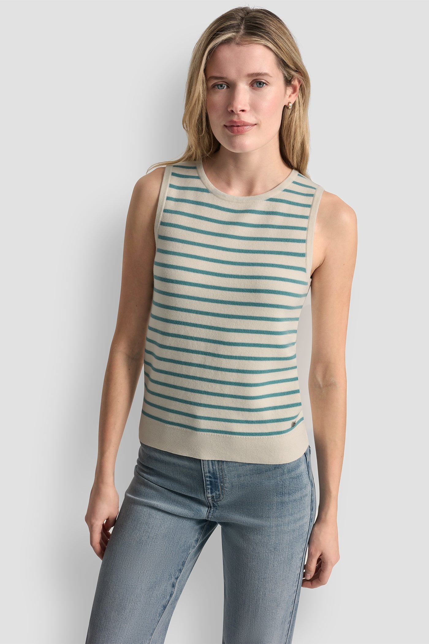 SLEEVELESS STRIPED SWEATER View 2 | Women's Clearance SLEEVELESS STRIPED SWEATER View 2 | Women's Clearance
