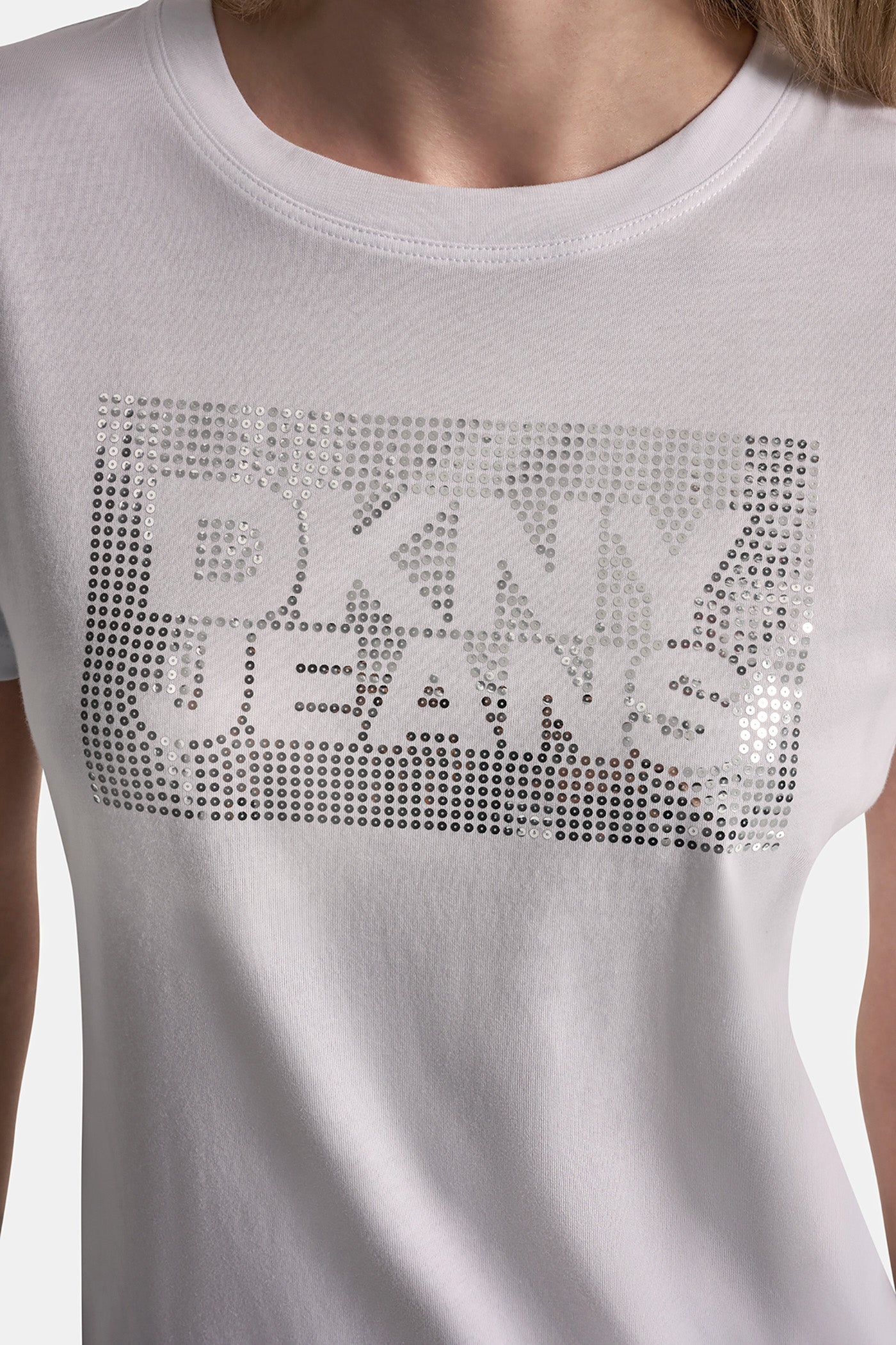 DKNY JEANS STACK LOGO RHINESTONE TEE View 2 | DKNY25 DKNY JEANS STACK LOGO RHINESTONE TEE View 2 | DKNY25