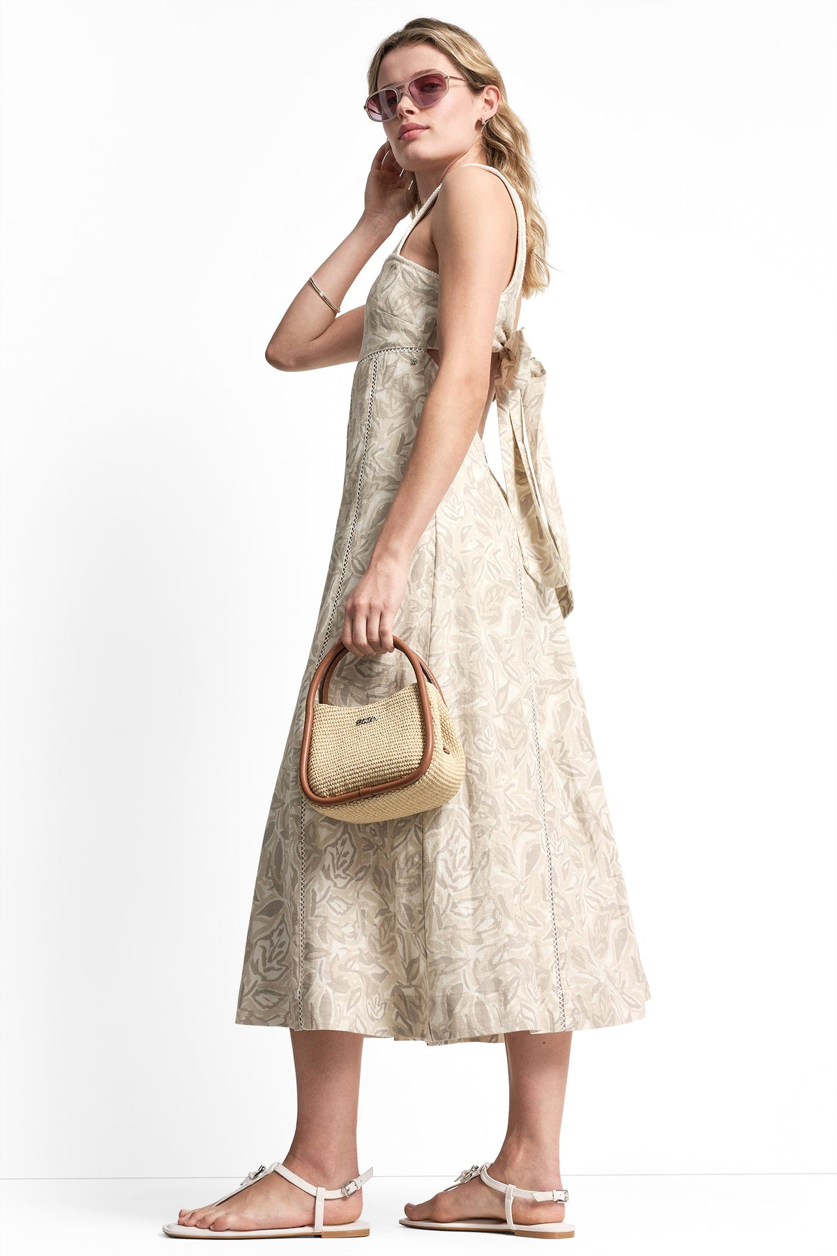 SEAMED TANK DRESS WITH TIE BACK View 1 | Dresses Under $100 SEAMED TANK DRESS WITH TIE BACK View 1 | Dresses Under $100