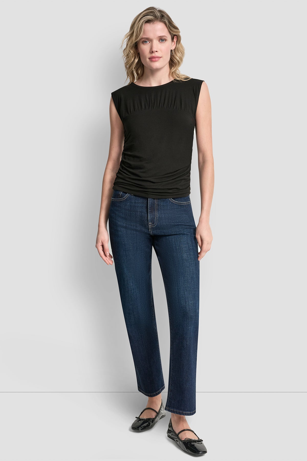 RUCHED BODICE SLEEVLESS TOP VIEW 2
