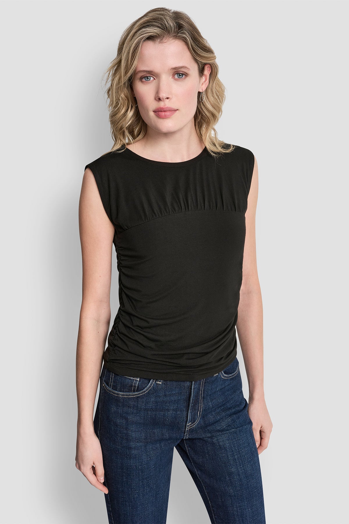 RUCHED BODICE SLEEVLESS TOP VIEW 2