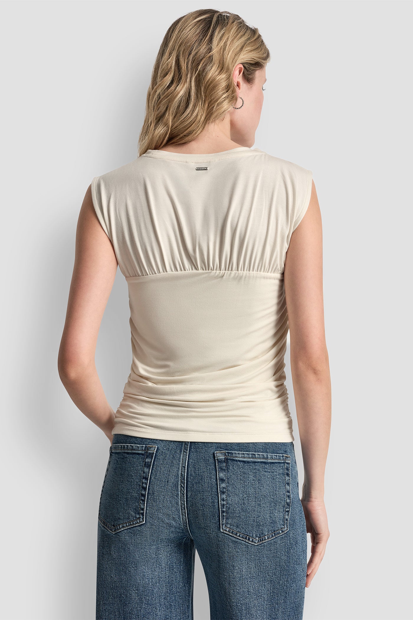 RUCHED BODICE SLEEVELESS TOP VIEW 3 | NEW NEUTRALS RUCHED BODICE SLEEVELESS TOP VIEW 3 | NEW NEUTRALS