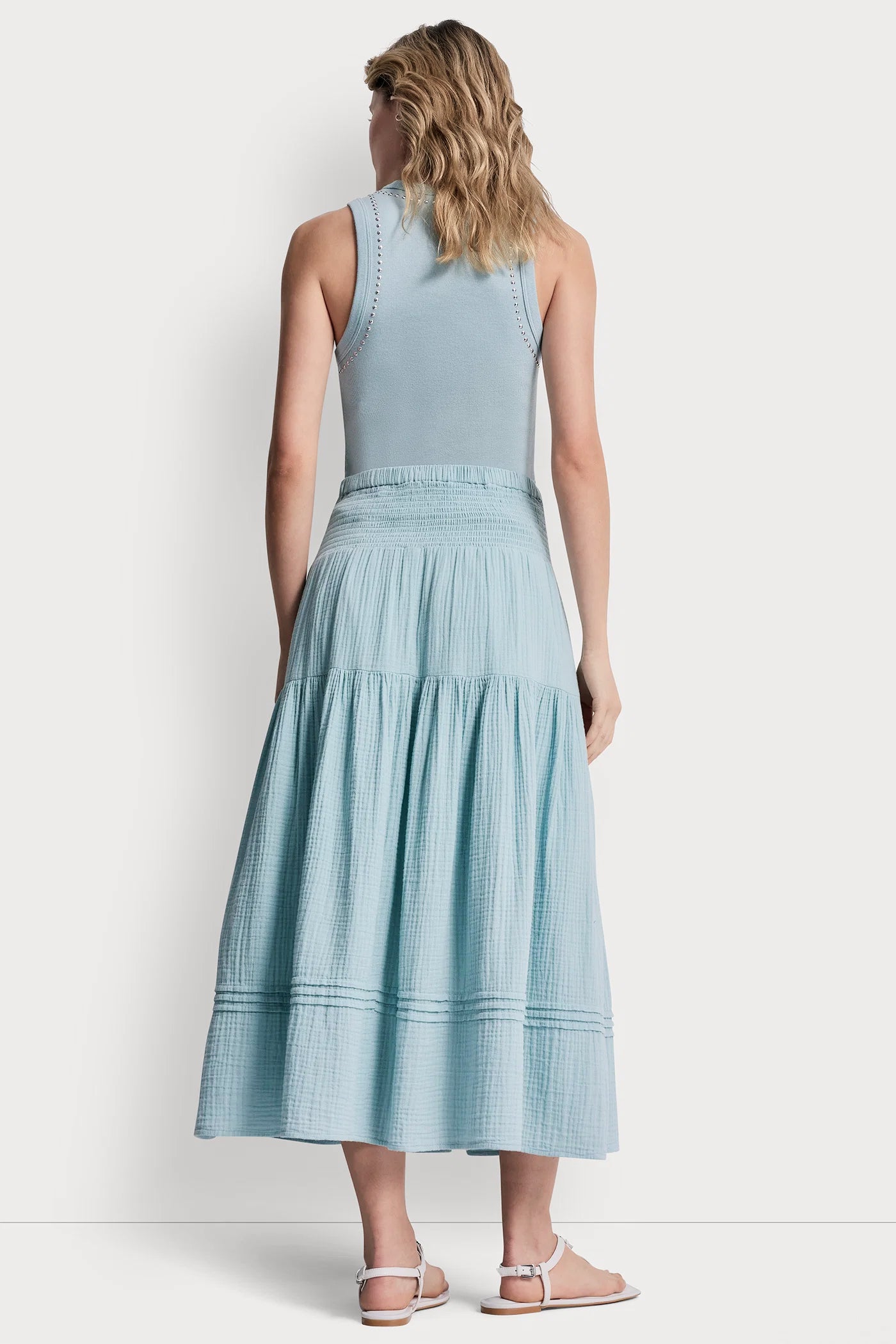SMOCKED WAIST MAXI TIERED SKIRT VIEW 5 | Women's Clearance SMOCKED WAIST MAXI TIERED SKIRT VIEW 5 | Women's Clearance