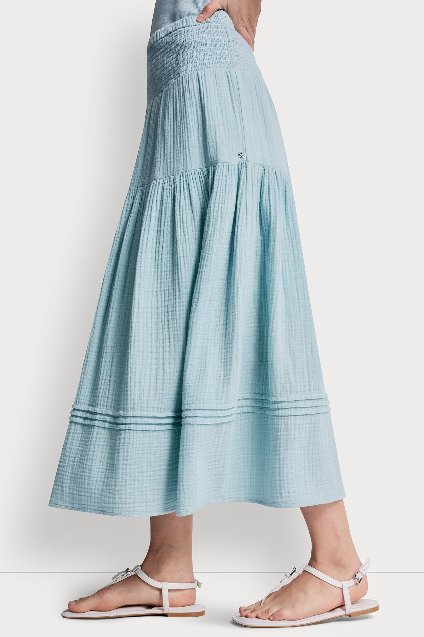 SMOCKED WAIST MAXI TIERED SKIRT VIEW 4 | Women's Clearance SMOCKED WAIST MAXI TIERED SKIRT VIEW 4 | Women's Clearance