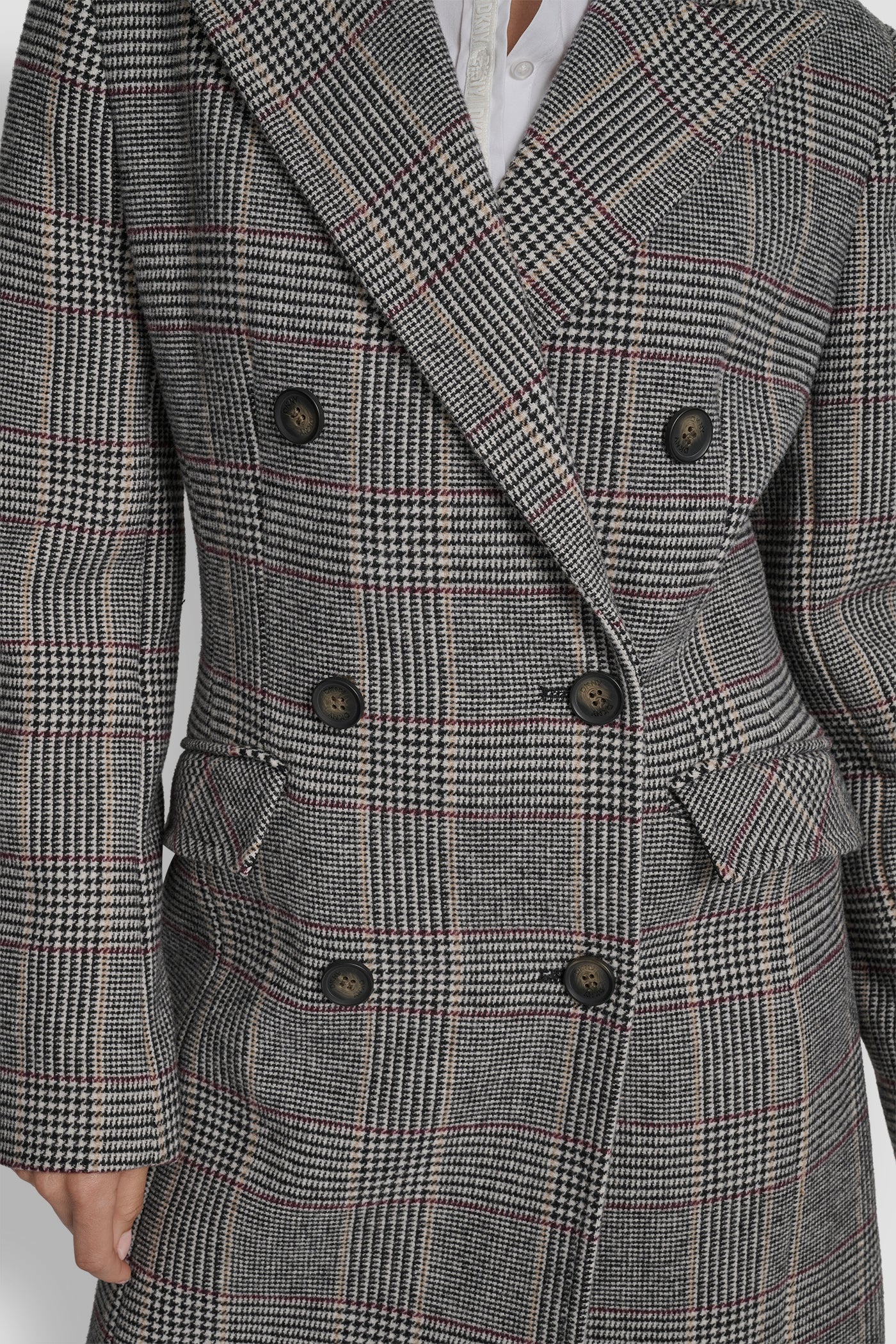 LONG PLAID JACKET VIEW 5 | DKNY Promo LONG PLAID JACKET VIEW 5 | DKNY Promo