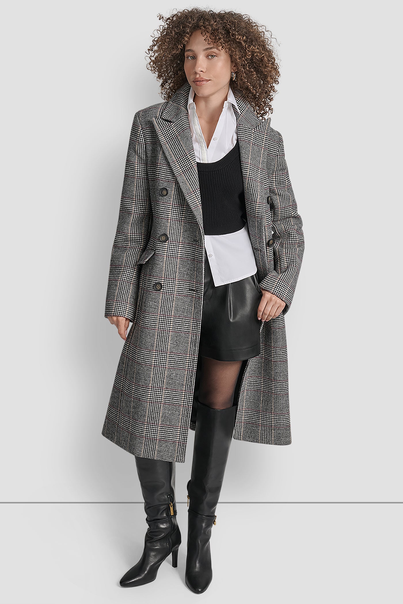 LONG PLAID JACKET VIEW 10 | DKNY Promo LONG PLAID JACKET VIEW 10 | DKNY Promo